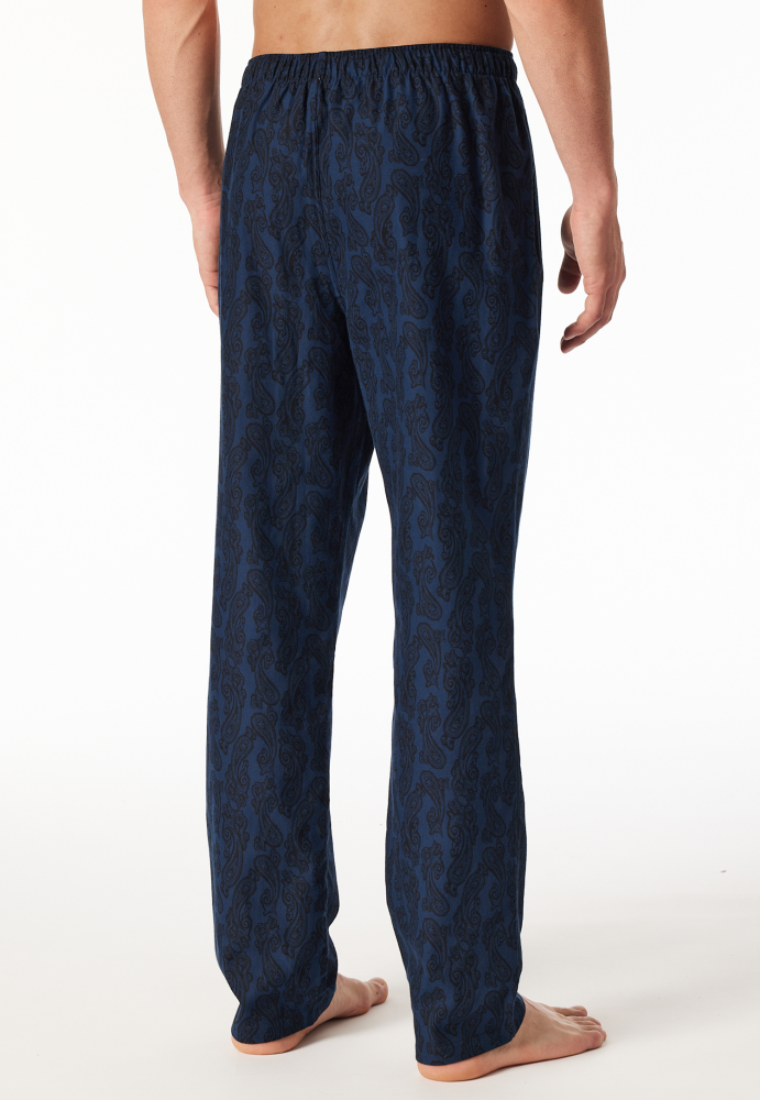 SCHIESSER Mix + Relax Pantalon, heren loungebroek, nachtblauw dessin
