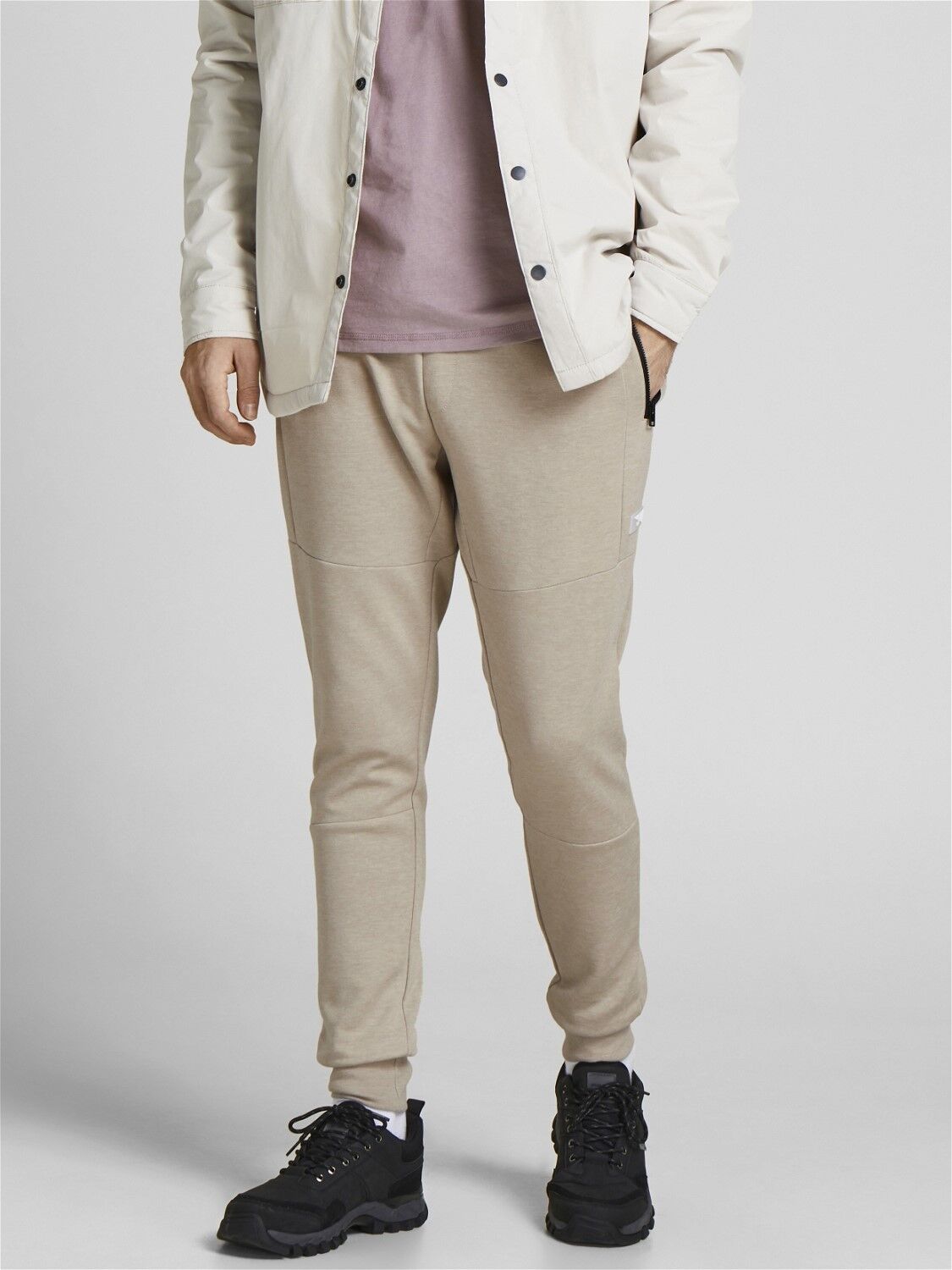 JACK & JONES Will Air Sweat Pants regular fit, heren joggingbroek, beige melange