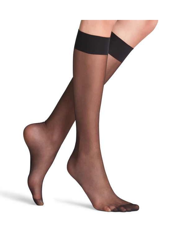 FALKE Seidenglatt 15 DEN dames kniekousen, zwart (black) FALKE Seidenglatt 15 DEN dames kniekousen, zwart (black)