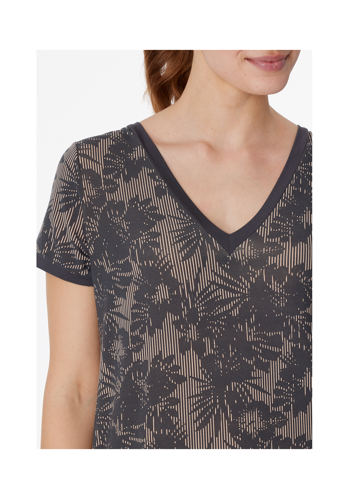 image_9_181224-904_6_1280x1280 SCHIESSER selected! premium inspiration T-shirt, dames slaapshirt korte mouw V-hals multicolour