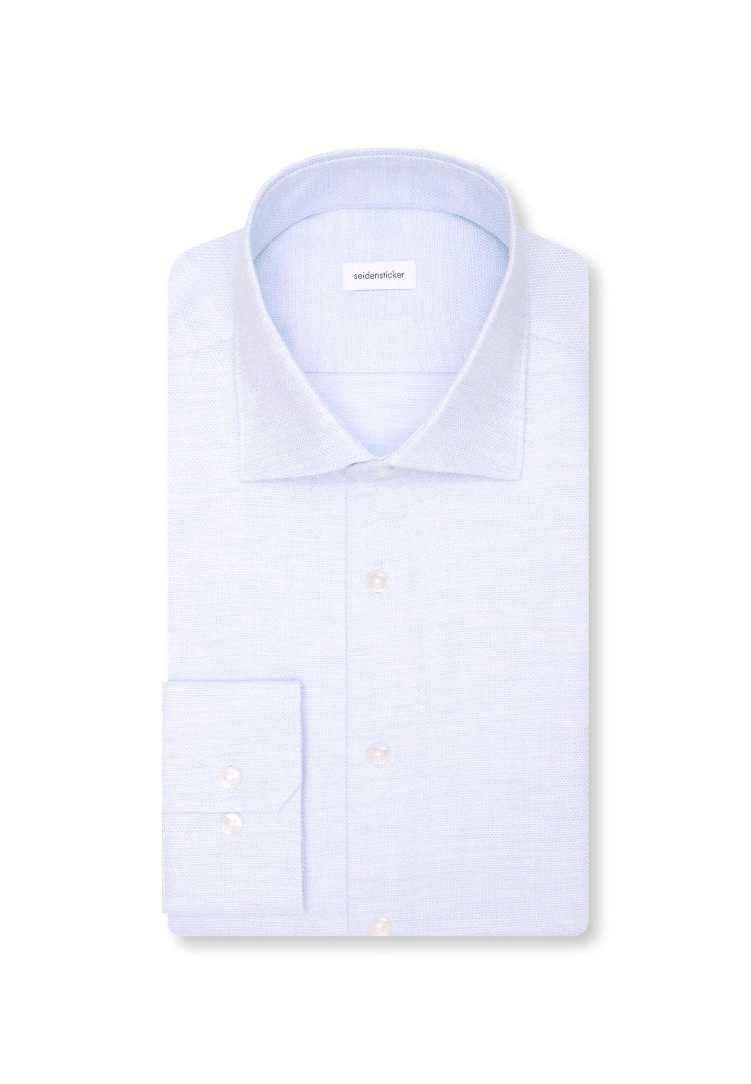 Seidensticker comfort fit overhemd, structuur, blauw
