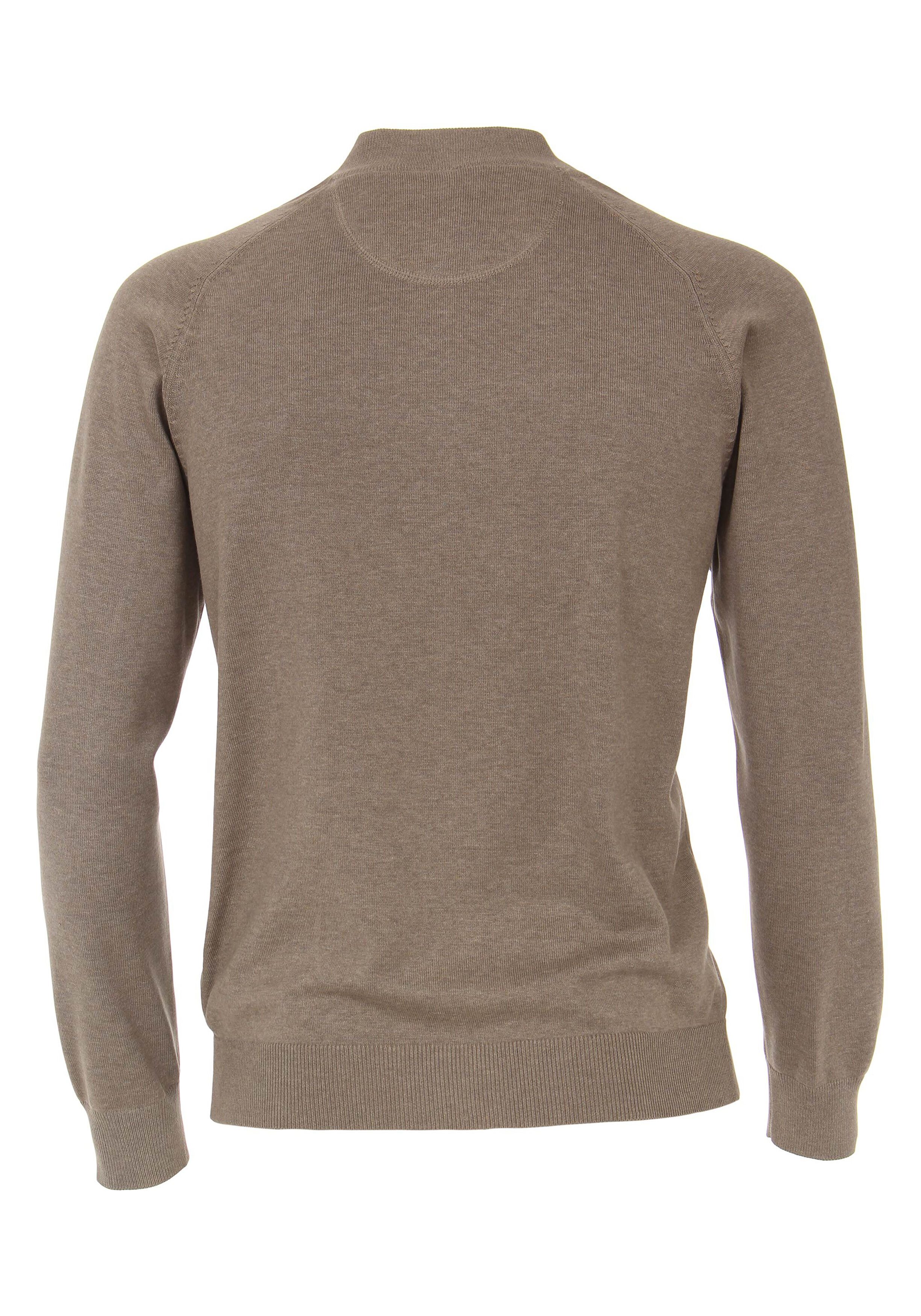 CASA MODA heren vest katoen, met rits, kaki