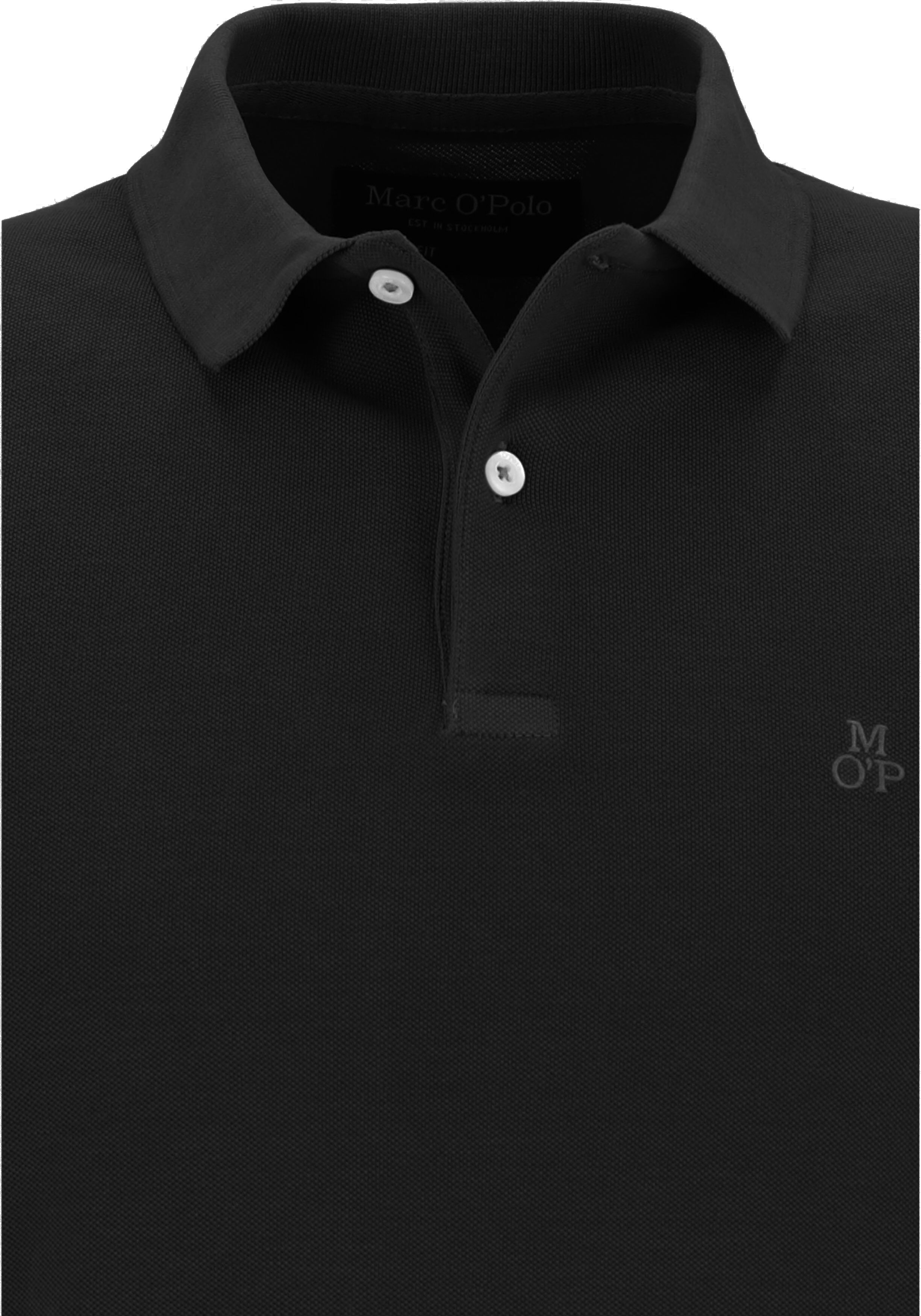 Marc O'Polo shaped fit polo, heren poloshirt, zwart