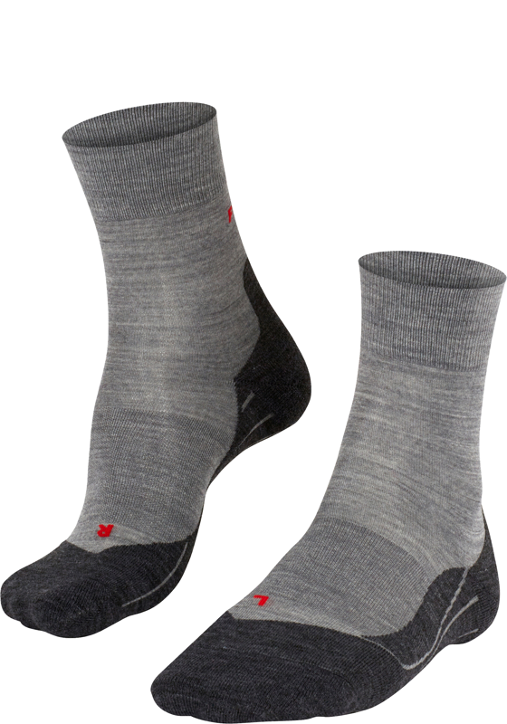 FALKE RU4 Endurance Wool dames running sokken, grijs (light grey melangeange) FALKE RU4 Endurance Wool dames running sokken, grijs (light grey melangeange)