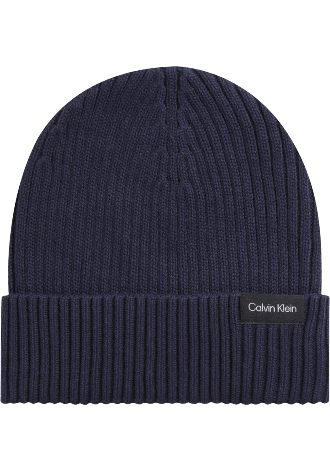 1-8720108593892_CK_muts_K50K510982BA7_HR Calvin Klein muts, classic cotton rib beanie, donkerblauw