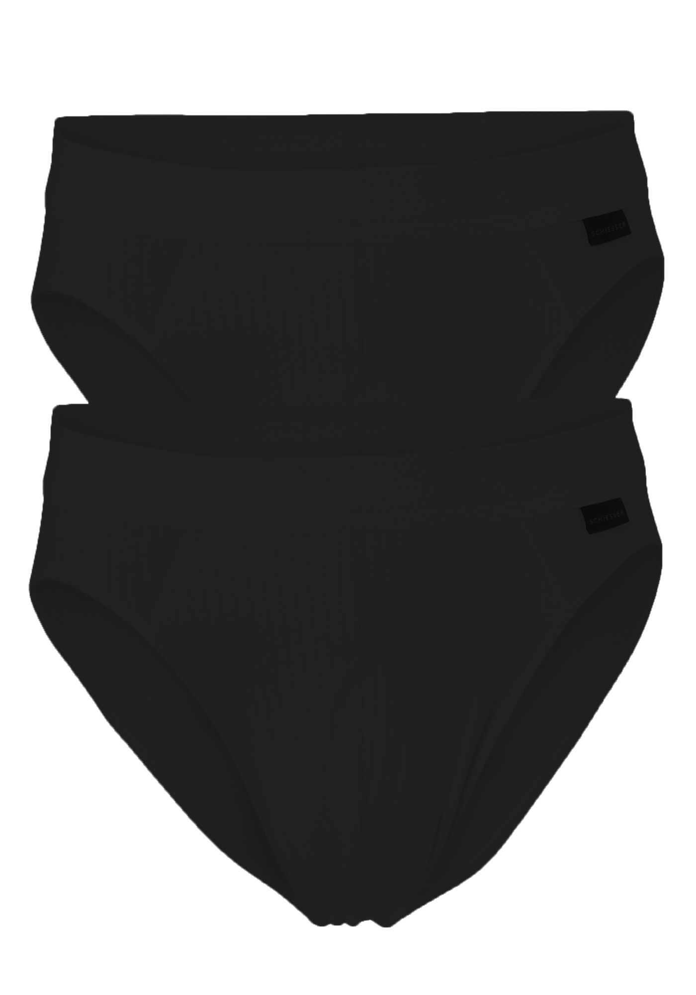 SCHIESSER Authentic rioslips (2-pack), zwart
