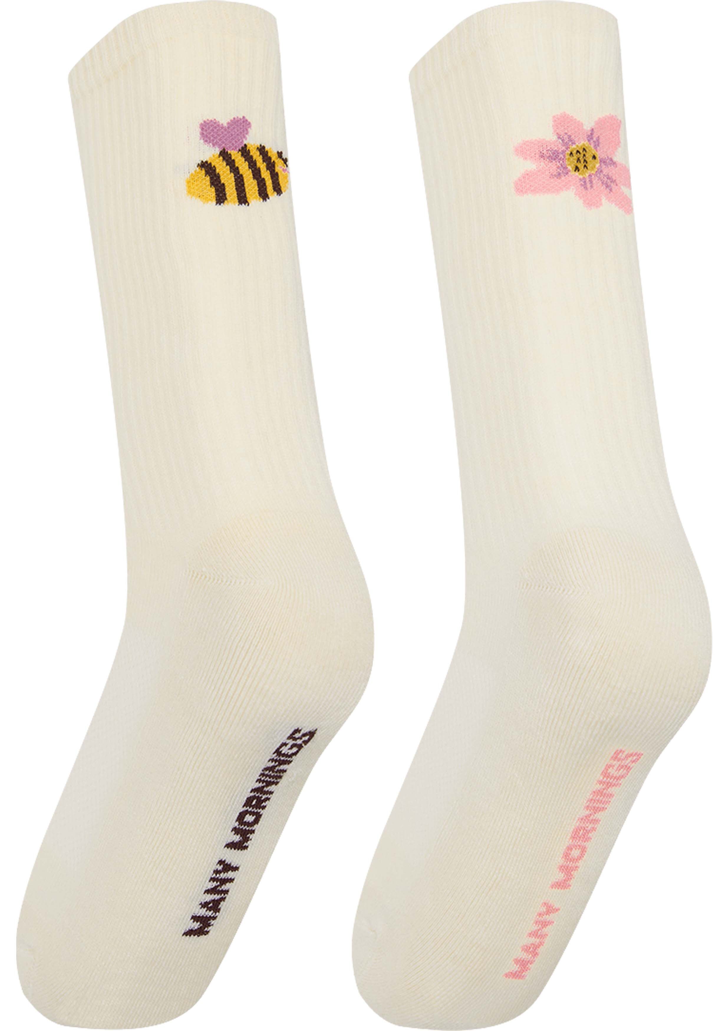 Many Mornings unisex sportsokken, Busy Bee