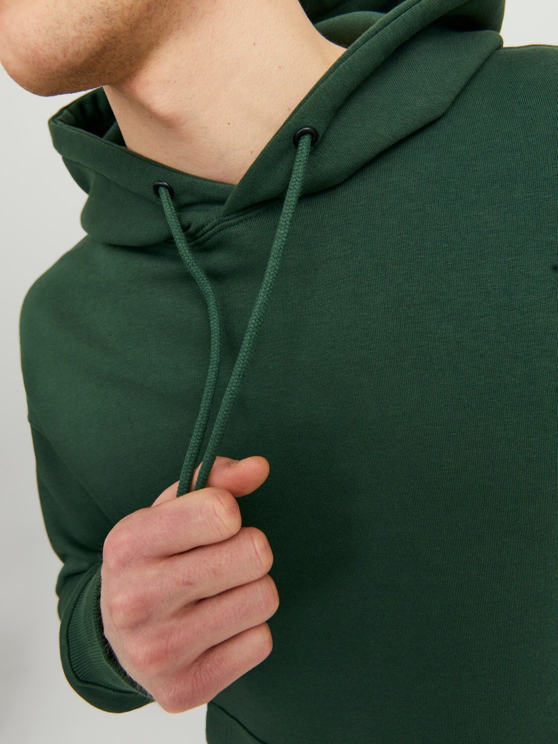 JACK & JONES Star basic sweat hood regular fit, heren hoodie katoenmengsel met capuchon, groen