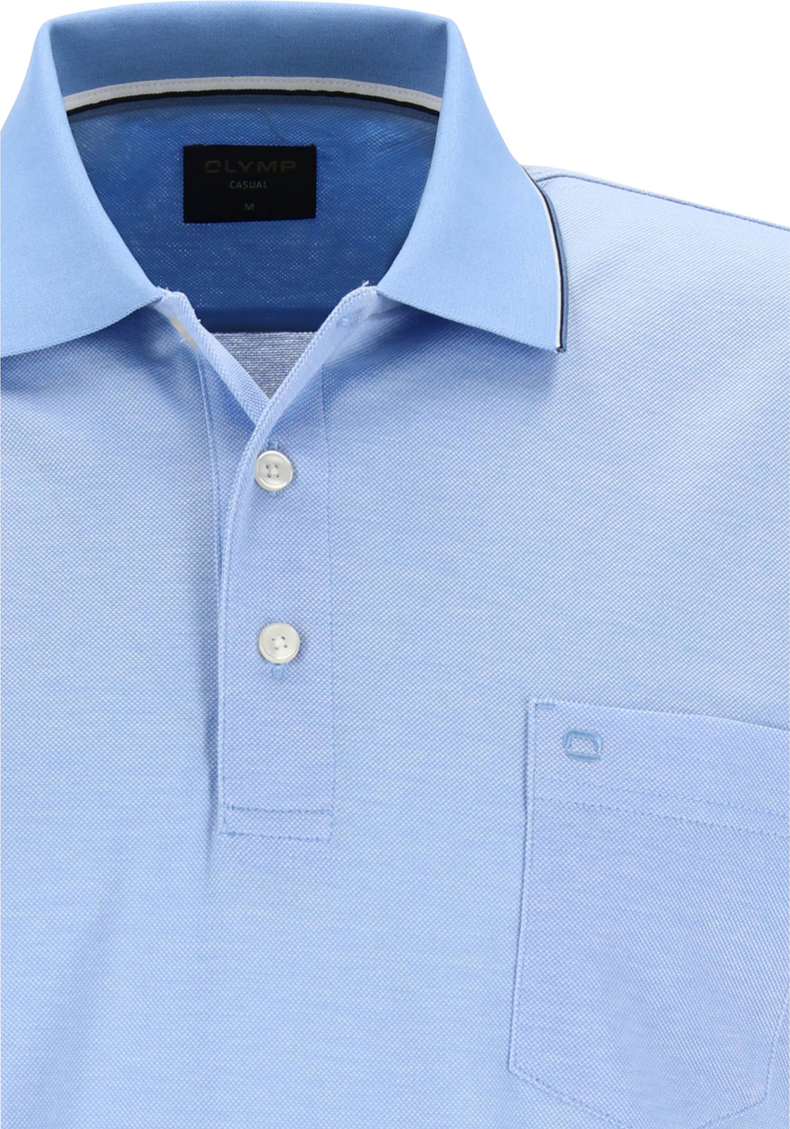 4-4066425717677-olymp-Olymp_PS_lichblauw_54075210_detail_HR OLYMP Polo Casual, modern fit polo, lichtblauw