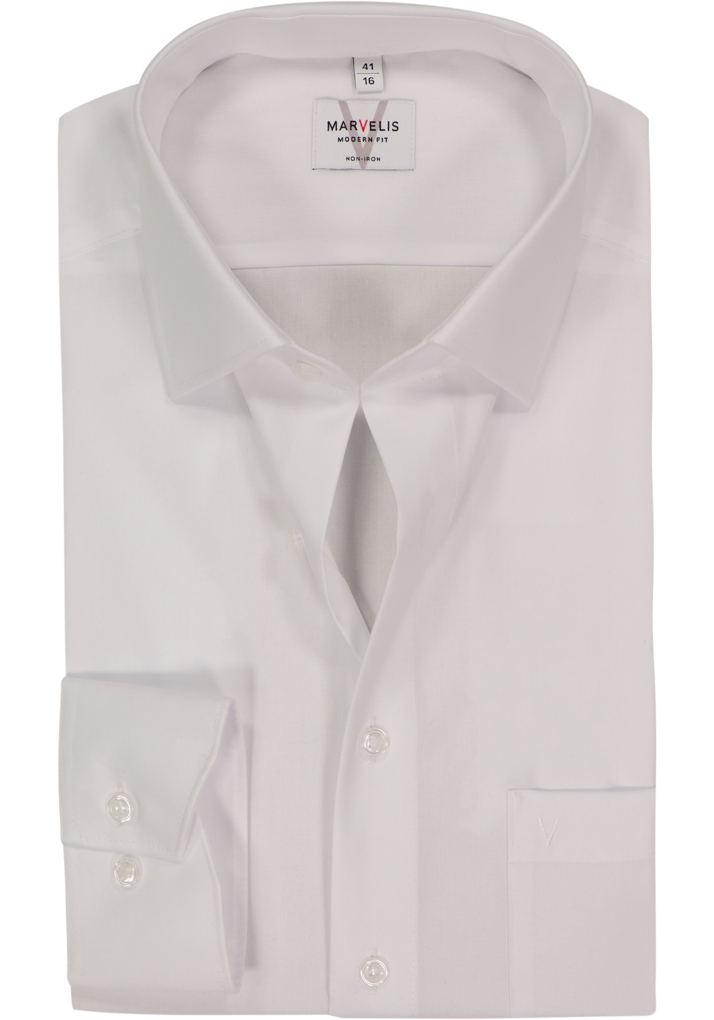 MARVELIS modern fit overhemd, wit 