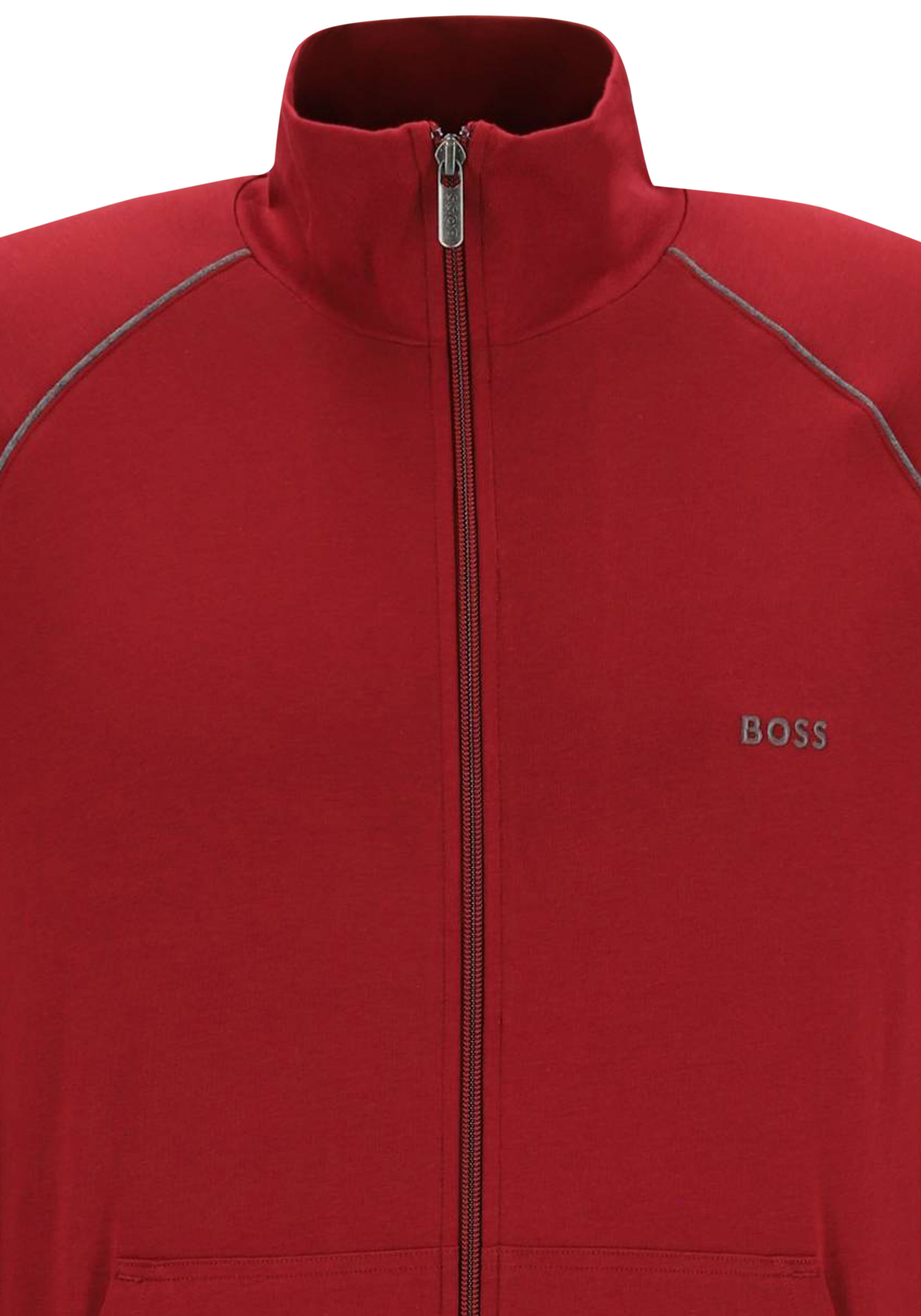 BOSS Mix&Match Jacket, heren lounge vest, donkerrood