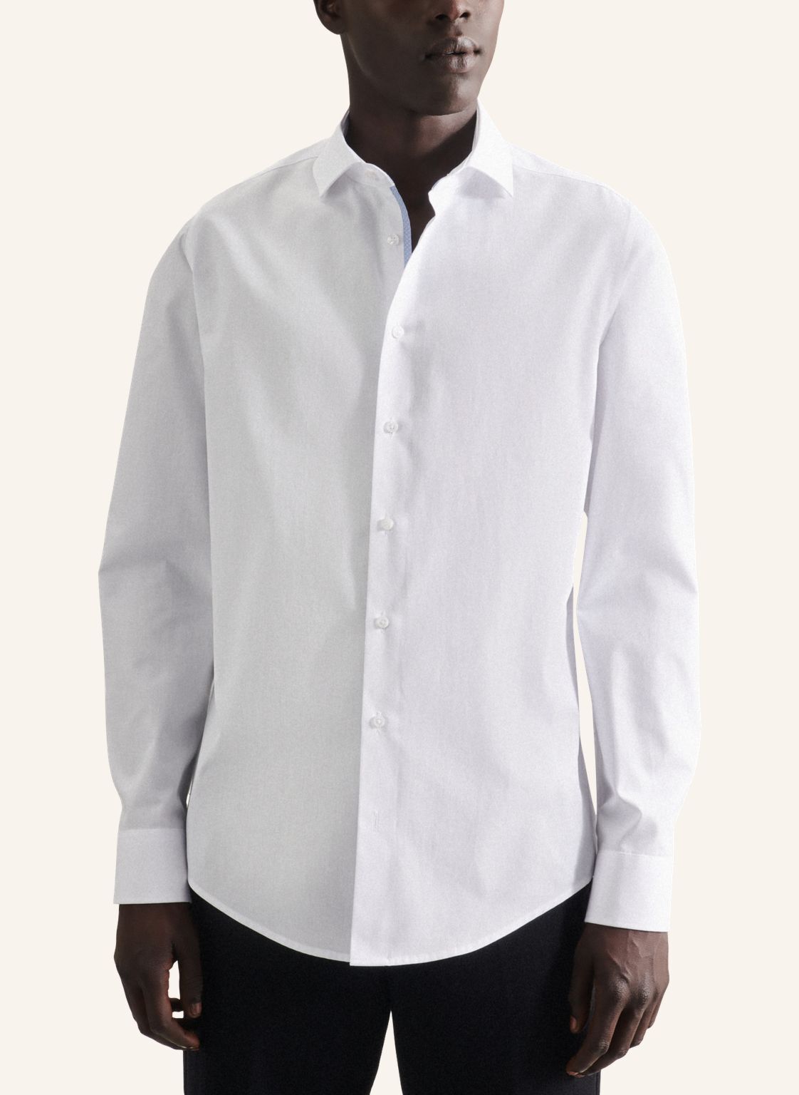 Seidensticker slim fit overhemd, popeline, wit