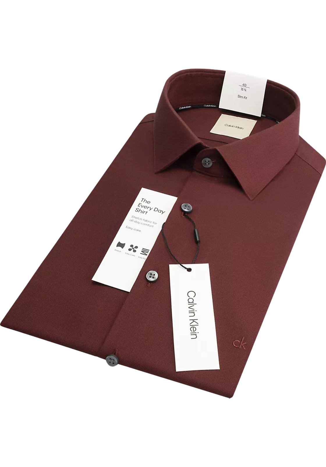 4-8720639354757-K10K113538GEQ-calvin_klein-menswear_HR Calvin Klein slim fit overhemd, donkerrood
