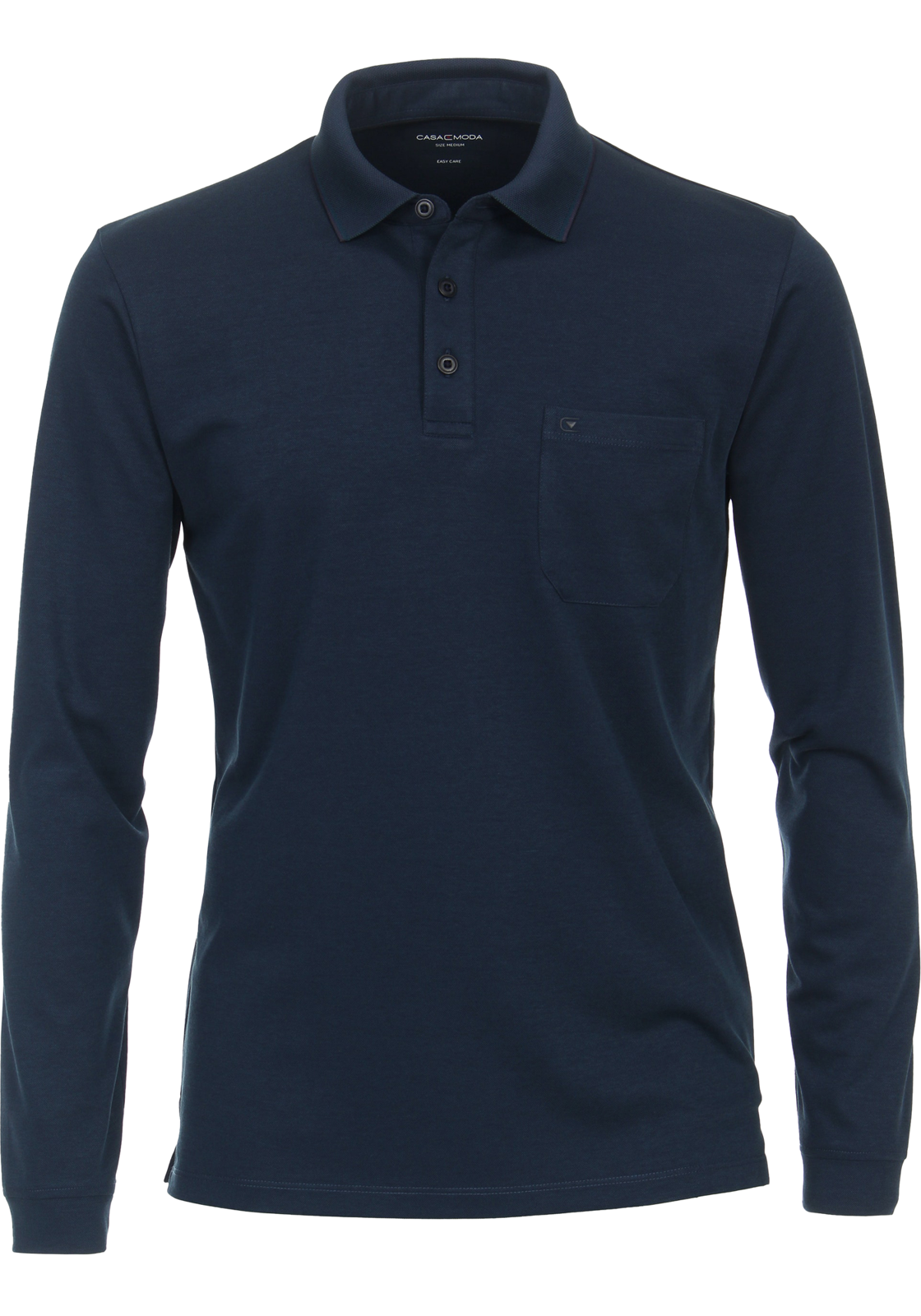 1-4064813543914-casa_moda-polo_HR CASA MODA comfort fit polo lange mouw, blauw