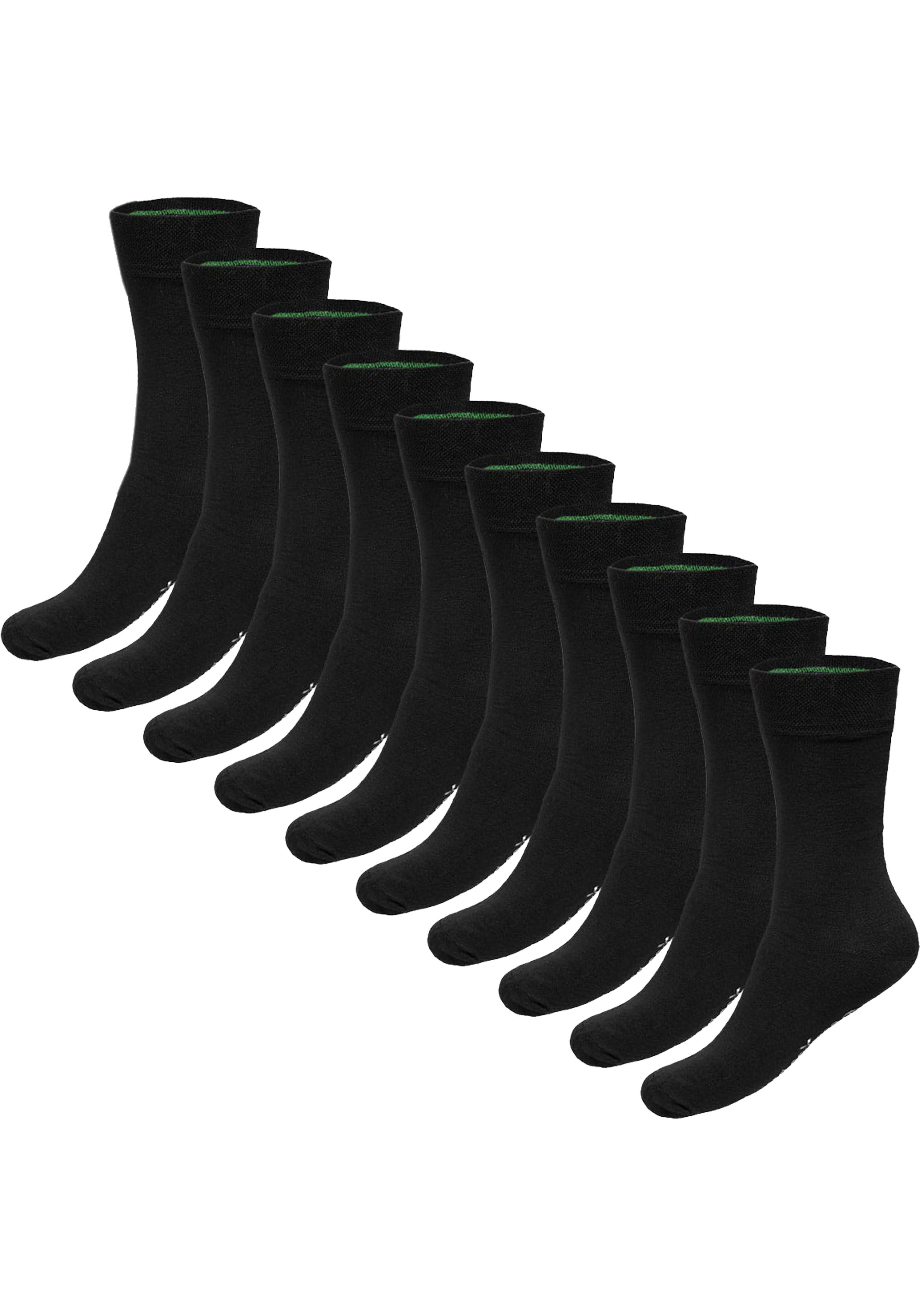 Bamboo Basics Beau socks (10-pack), unisex sokken, zwart