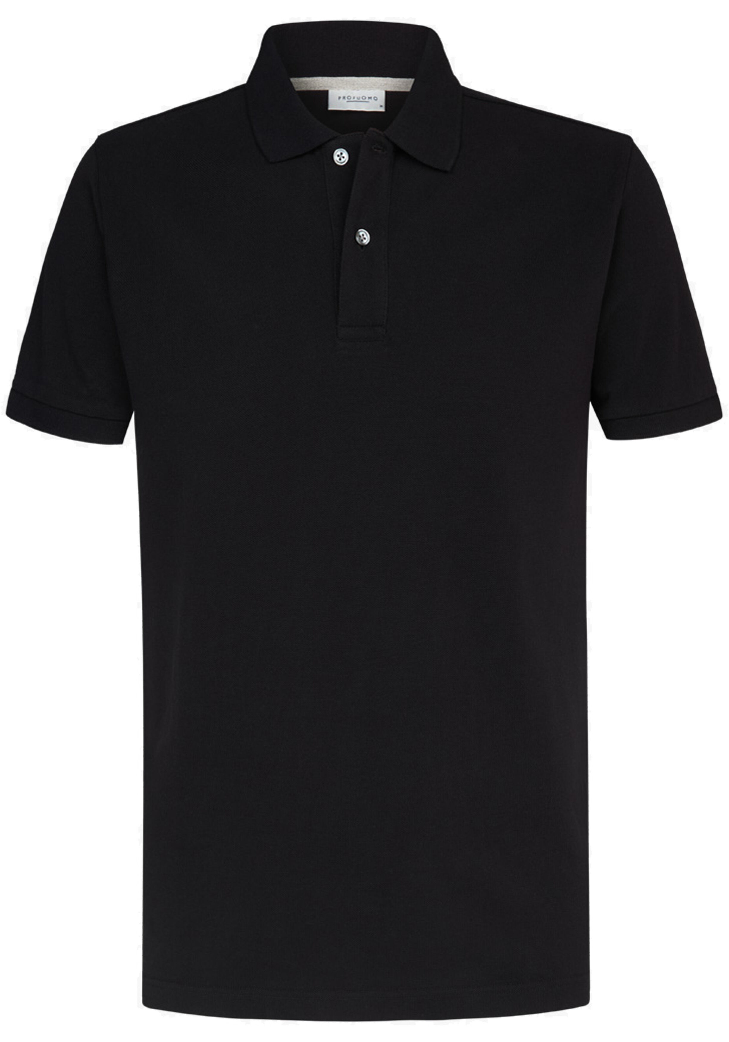 Profuomo slim fit heren polo, zwart