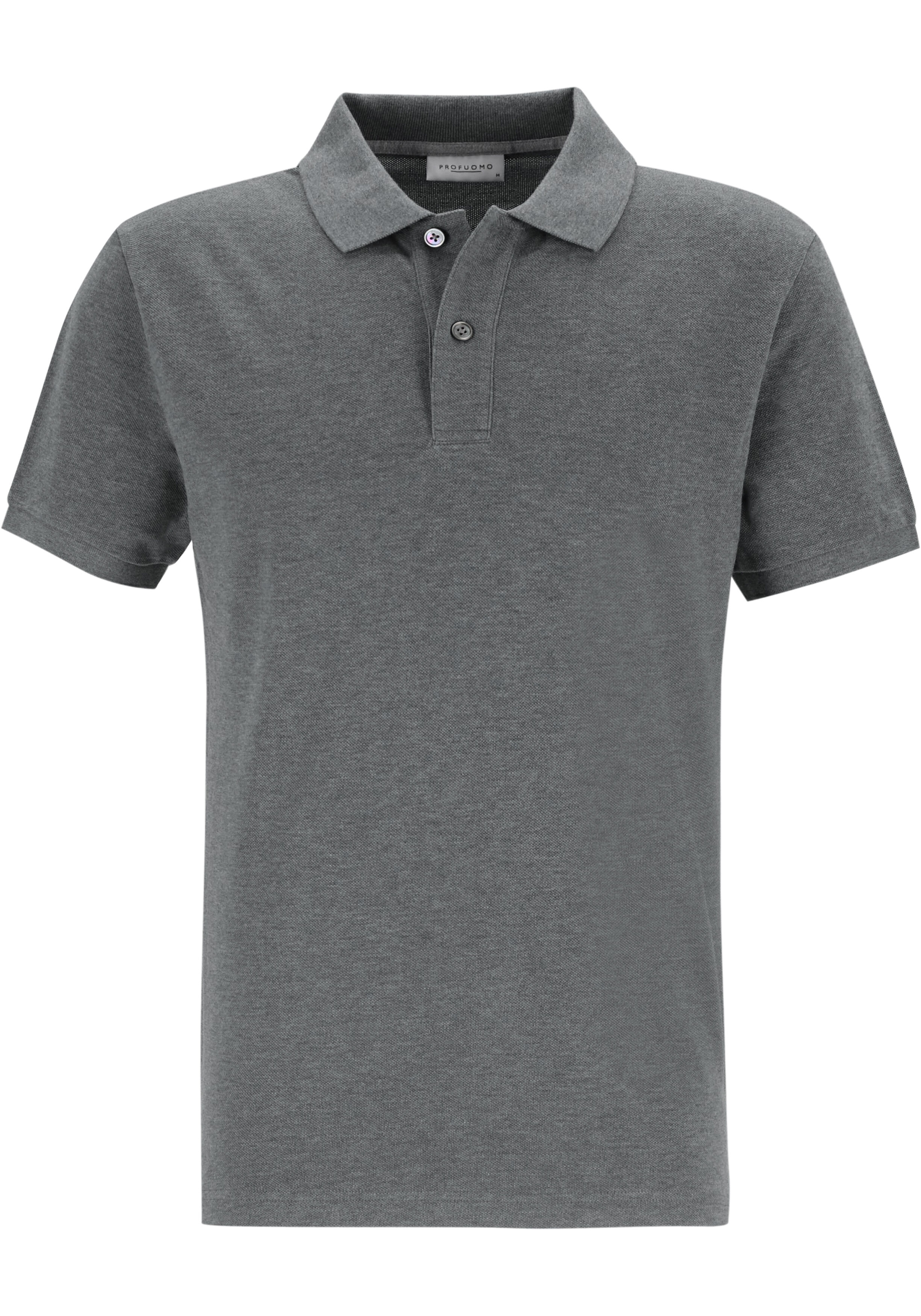 Profuomo slim fit heren polo, grijs