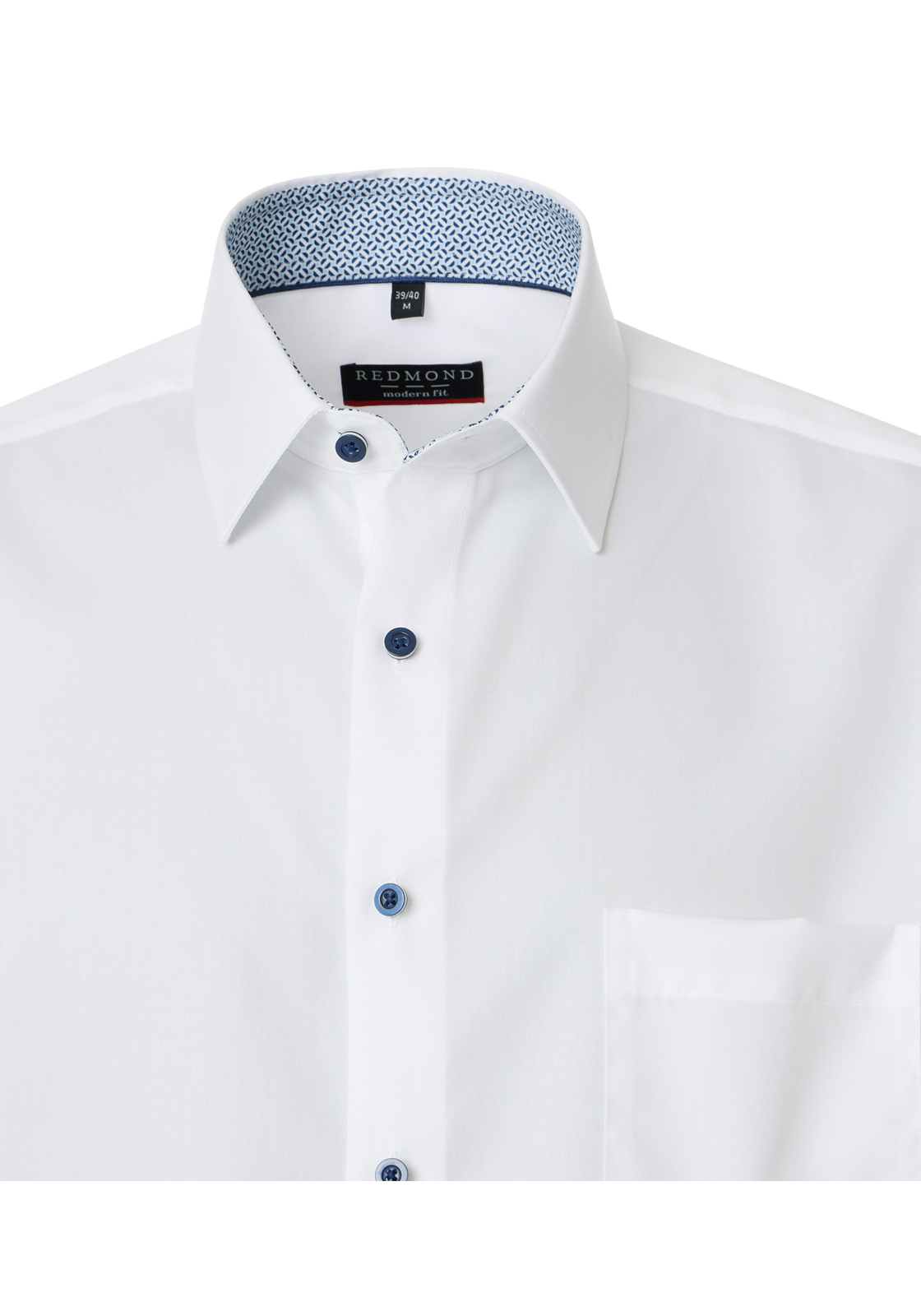 Redmond modern fit overhemd, twill, wit - 241720110-01 Redmond modern fit overhemd, twill, wit - 241720110-01