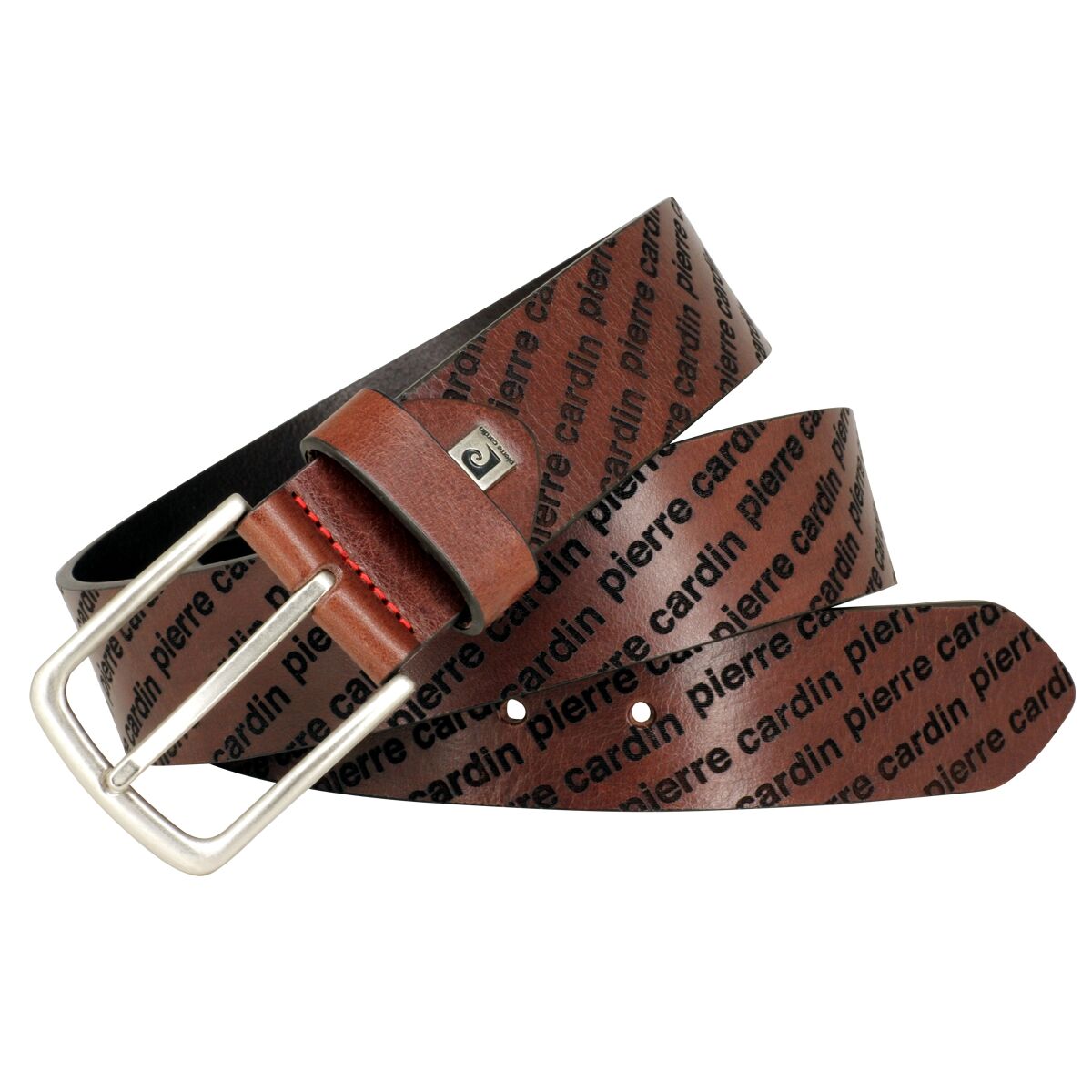 PIERRE CARDIN leren heren riem, bruin