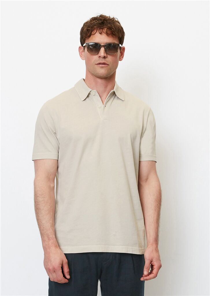 Marc O'Polo regular fit polo, heren poloshirt korte mouw, grijs