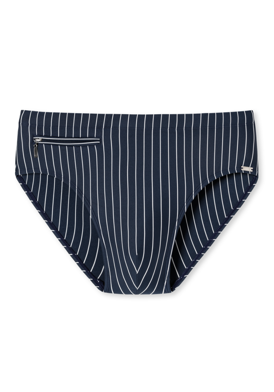 SCHIESSER Nautical Casual heren badkleding, zwemslip met ritsvak tricot gerecycled stroken admiraal SCHIESSER Nautical Casual heren badkleding, zwemslip met ritsvak tricot gerecycled stroken admiraal