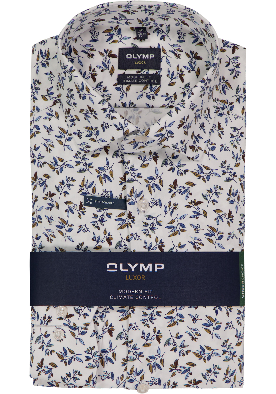 OLYMP 24/7 Luxor modern fit overhemd, mouwlengte 7, dobby, wit dessin OLYMP 24/7 Luxor modern fit overhemd, mouwlengte 7, dobby, wit dessin