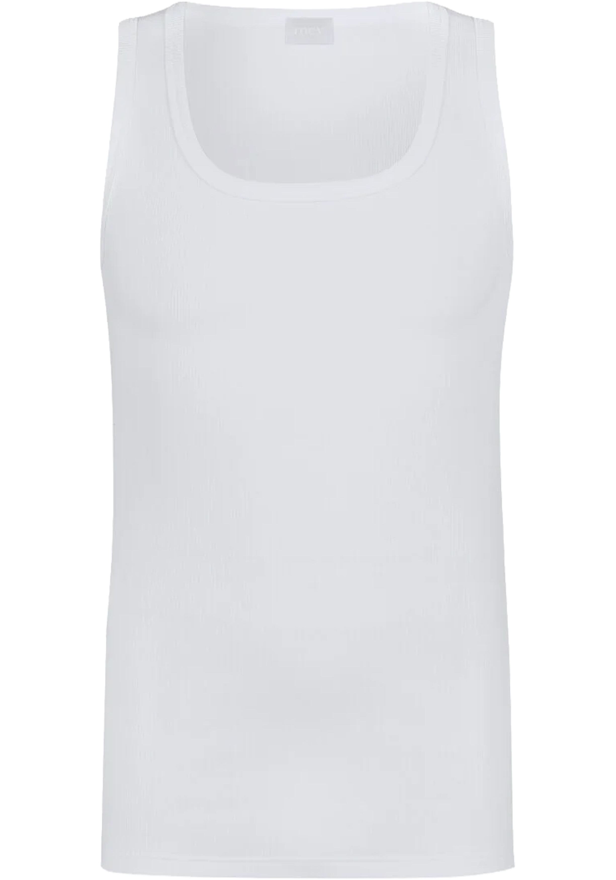 Mey heren tank top Re:think Rib, singlet, wit