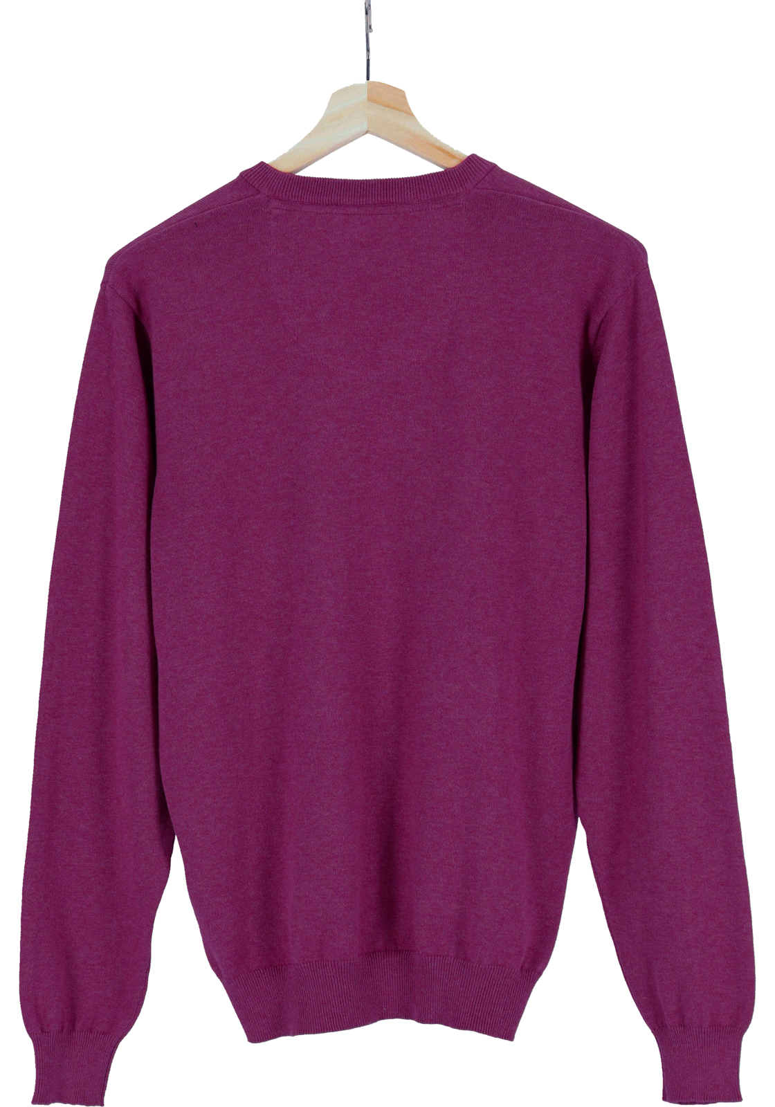 5-4049807809313-redmond-Redmond_TR_600800_paars_hanger_HR Redmond heren trui katoen, V-hals, magenta, donker paars-roze