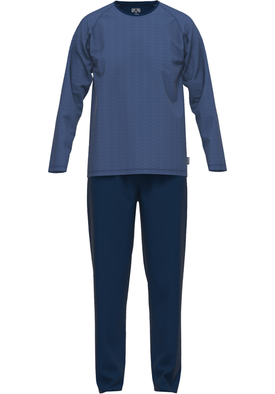 Ceceba heren pyjama O-hals, donkerblauw gestreept Ceceba heren pyjama O-hals, donkerblauw gestreept