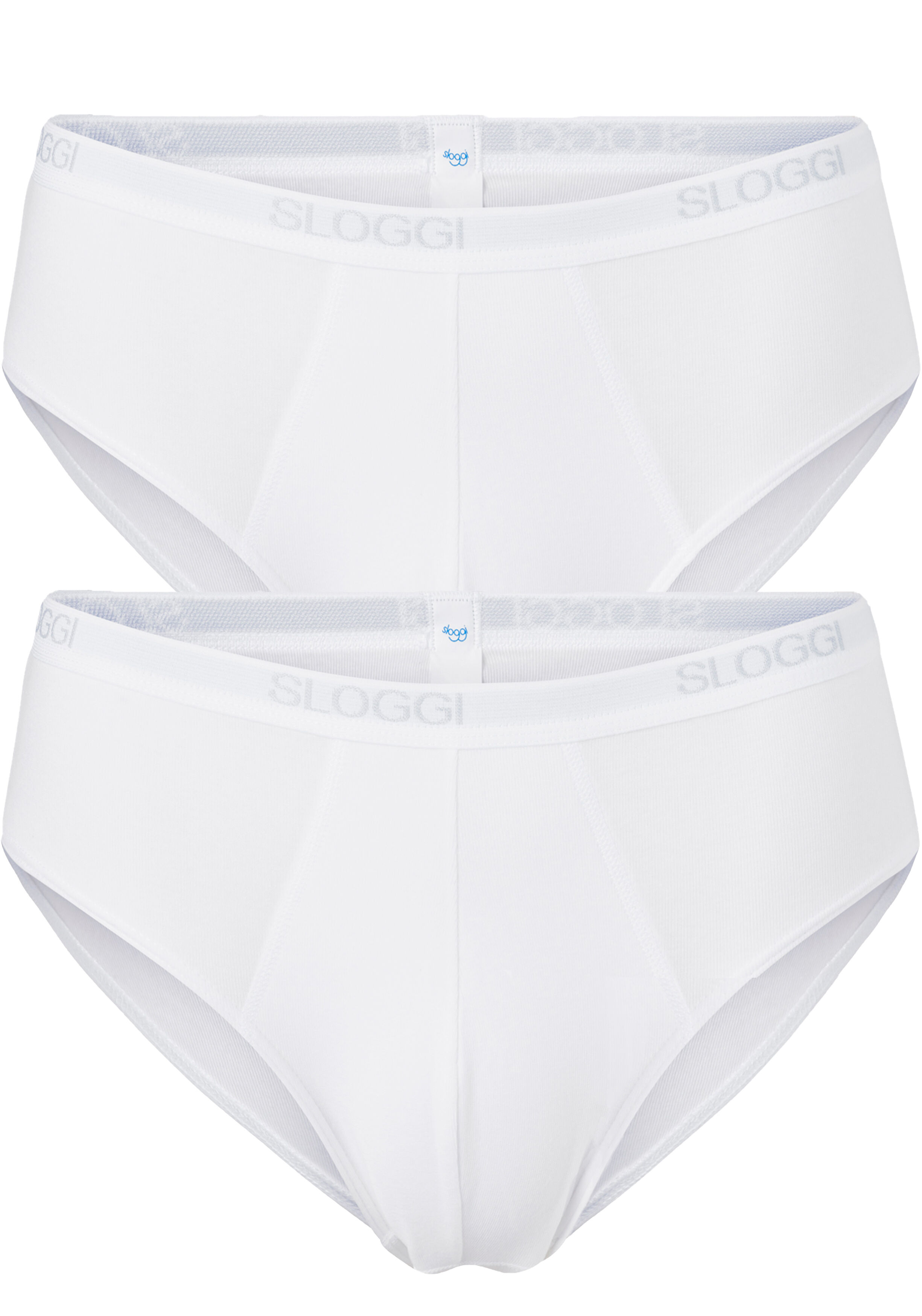 Sloggi Men Basic Midi, heren slips (2-pack), wit