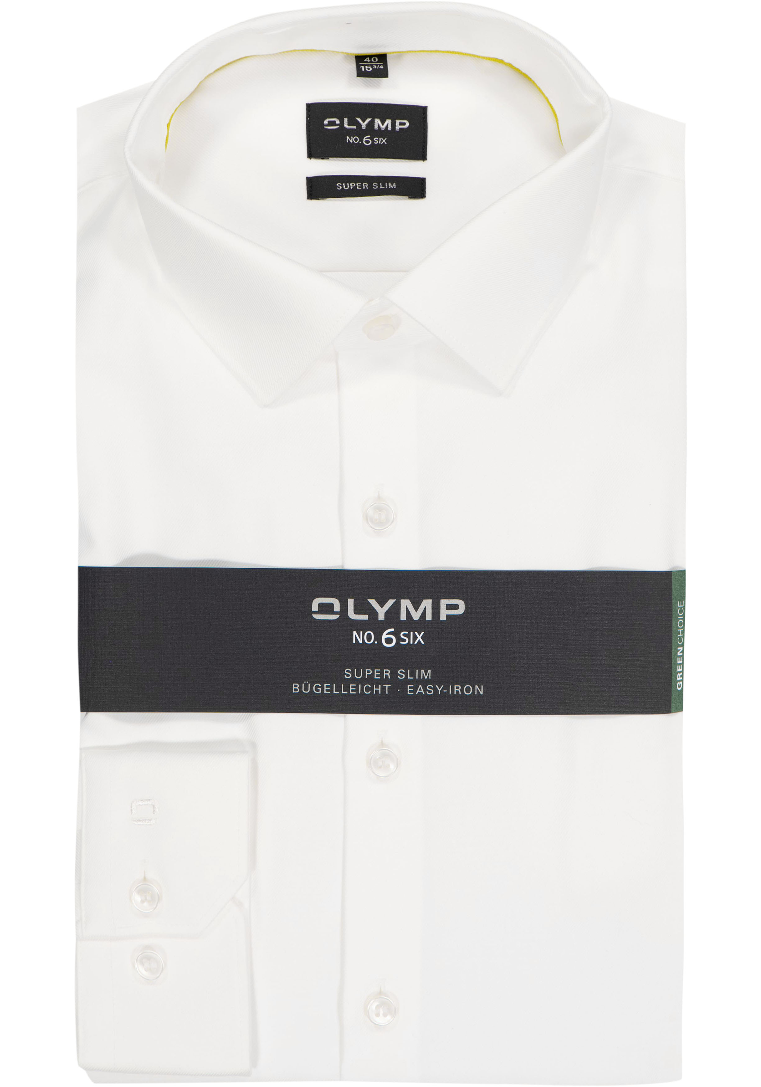 OLYMP No. Six super slim fit overhemd, off white twill 