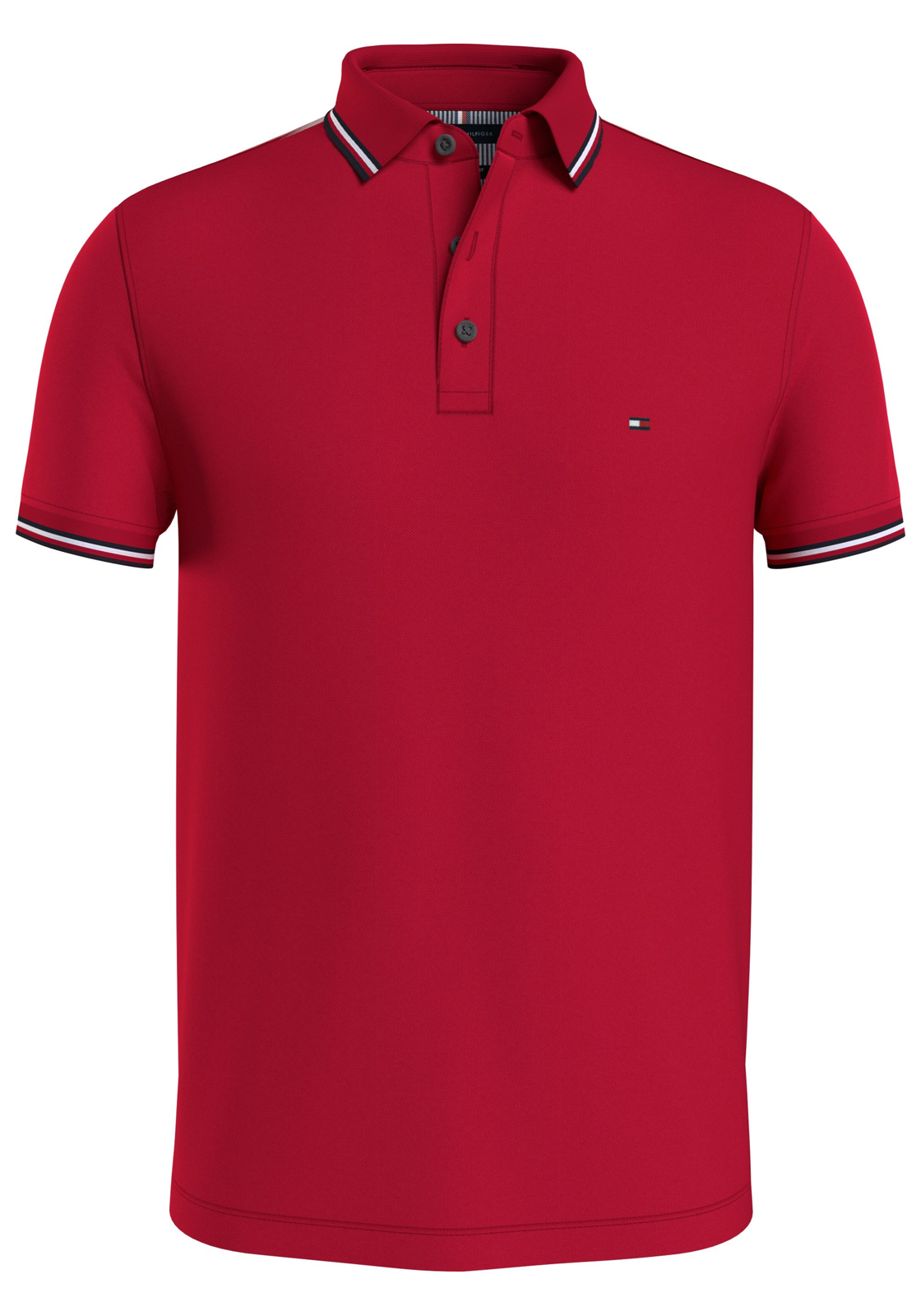 image_2_MW0MW30750XLG_F_C4101wid2000amphei2000ampop_usm1710 Tommy Hilfiger 1985 Rwb Tipped Slim Polo, heren poloshirt, rood