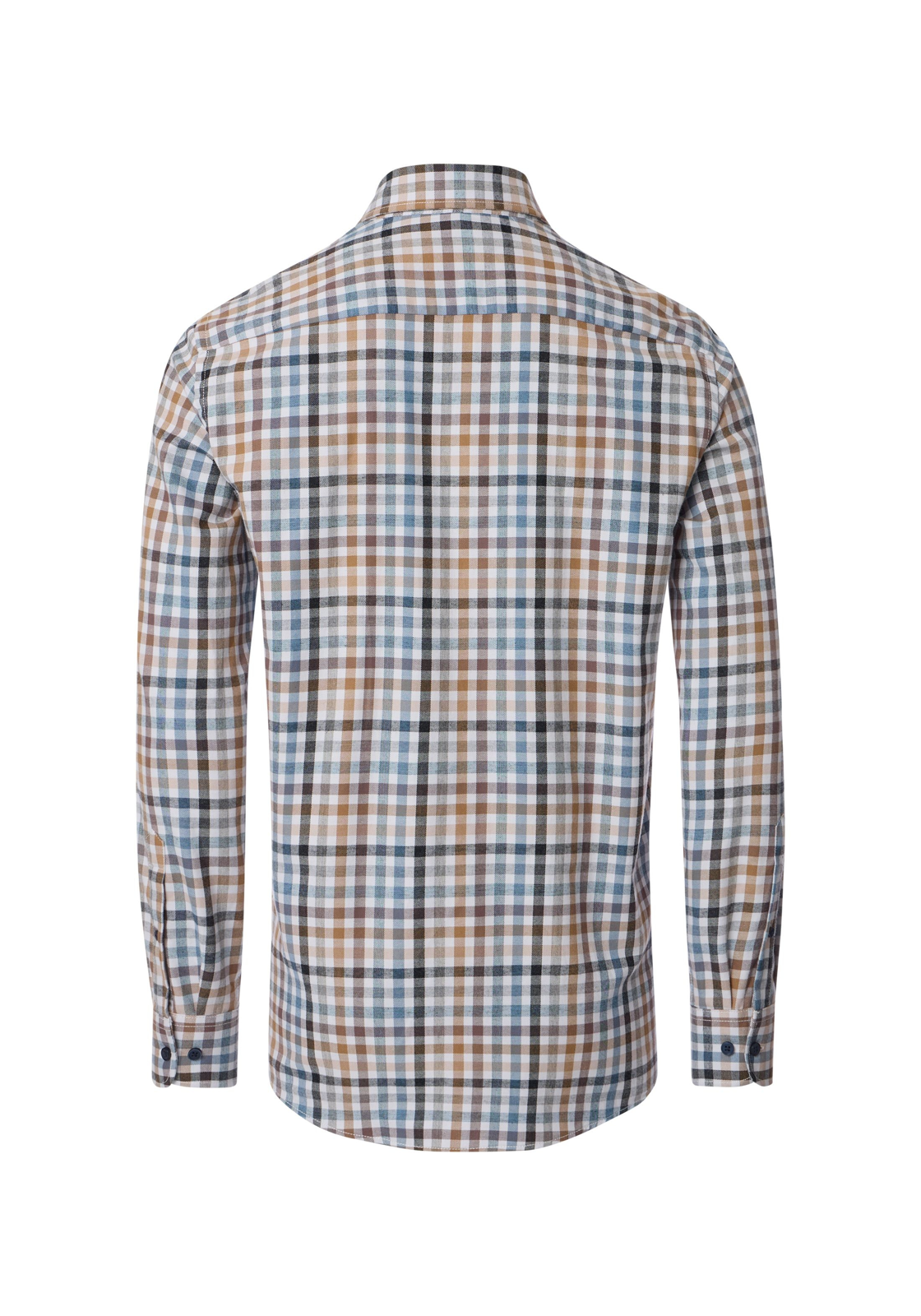 CASA MODA Sport casual fit overhemd, flanel, beige geruit - 444308000-600 CASA MODA Sport casual fit overhemd, flanel, beige geruit - 444308000-600