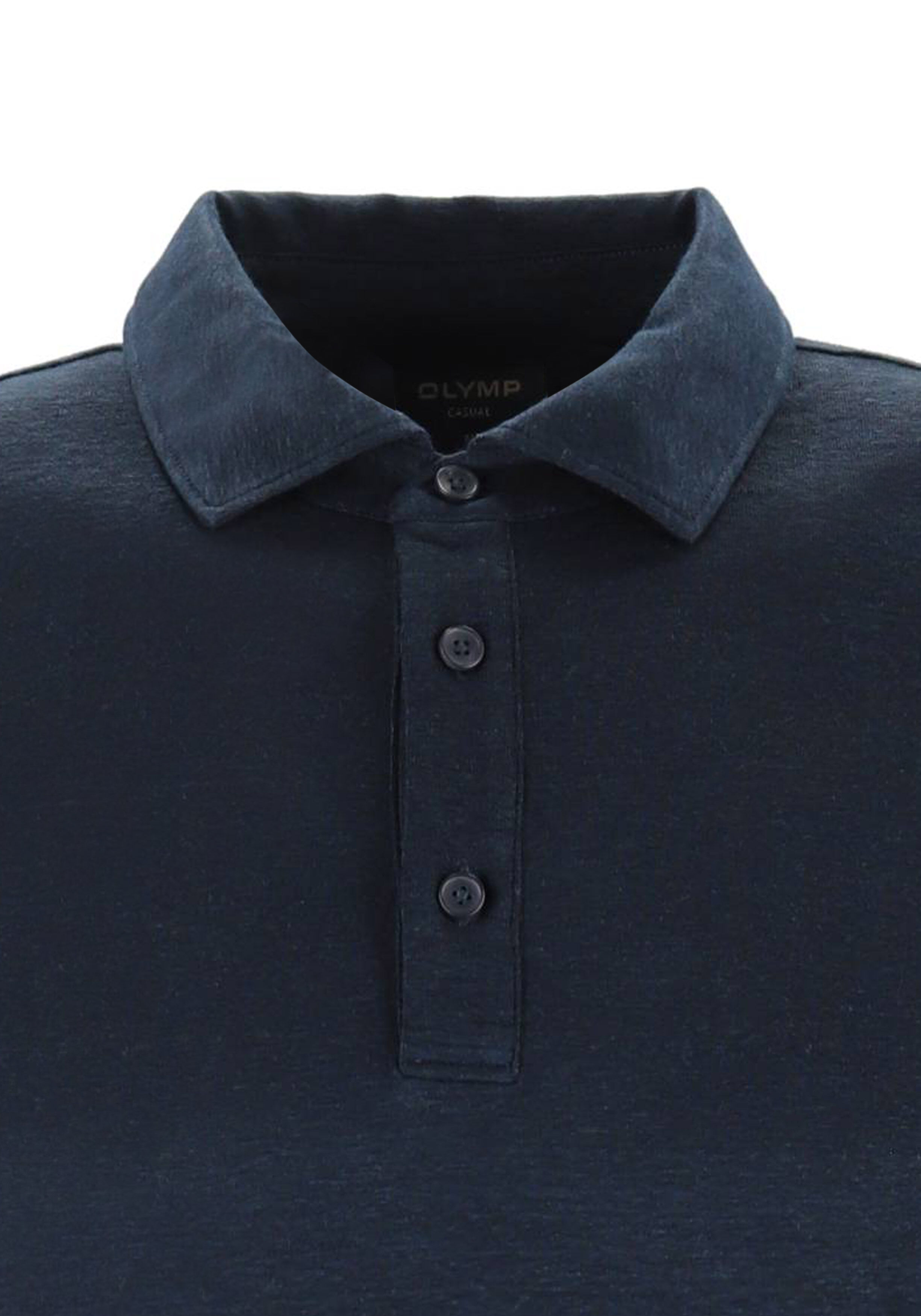 OLYMP Polo Casual, modern fit polo, donkerblauw