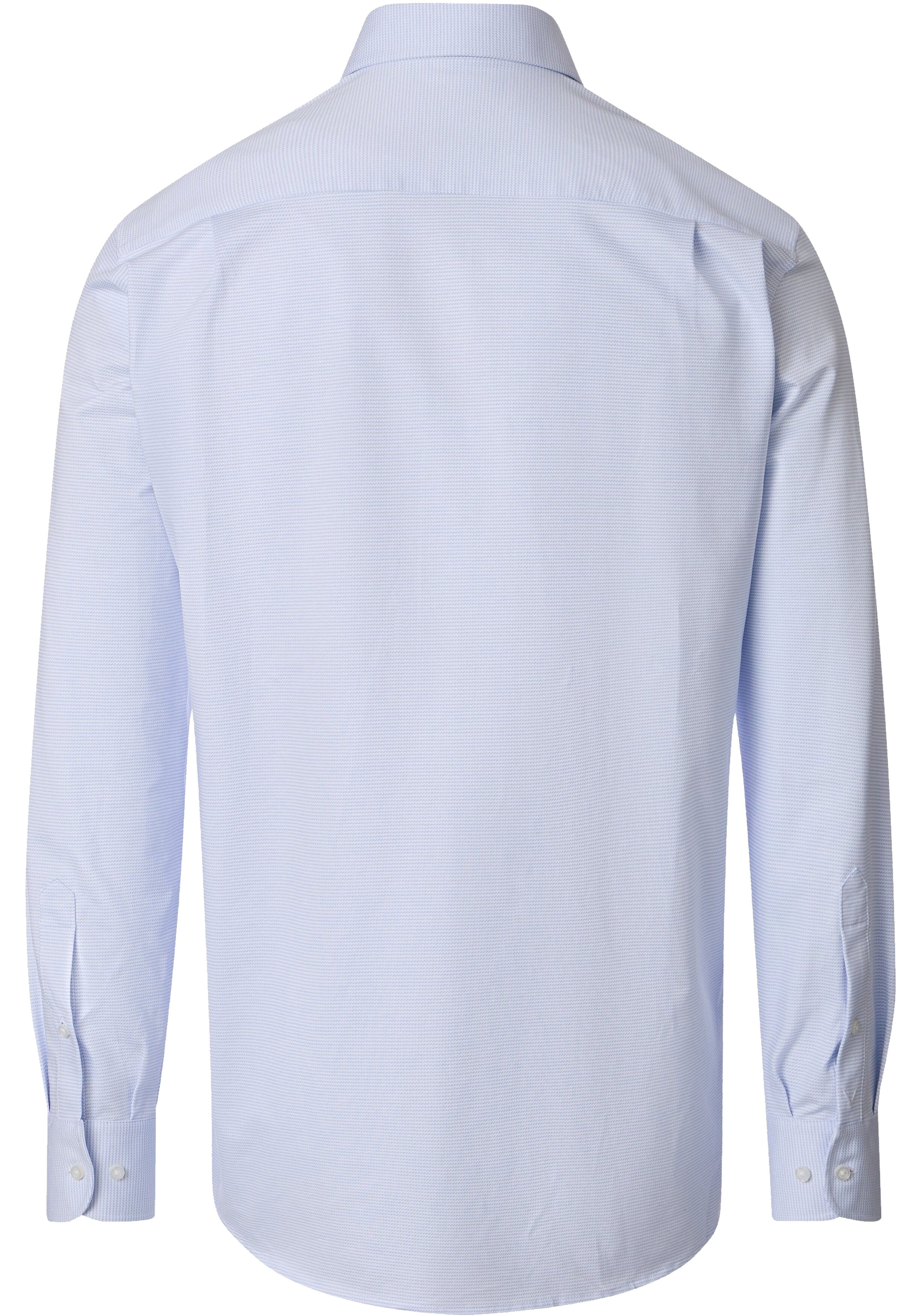 VENTI CASA MODA comfort fit overhemd, jersey, lichtblauw met wit gestreept