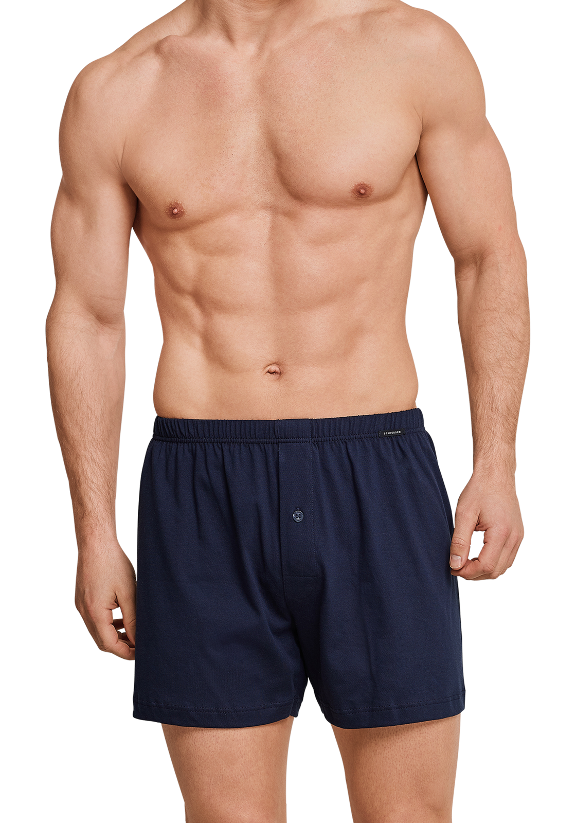 4-4007065803931-schiesser-boxershorts-2p_HR SCHIESSER Cotton Essentials boxershorts wijd (2-pack), tricot, donkerblauw