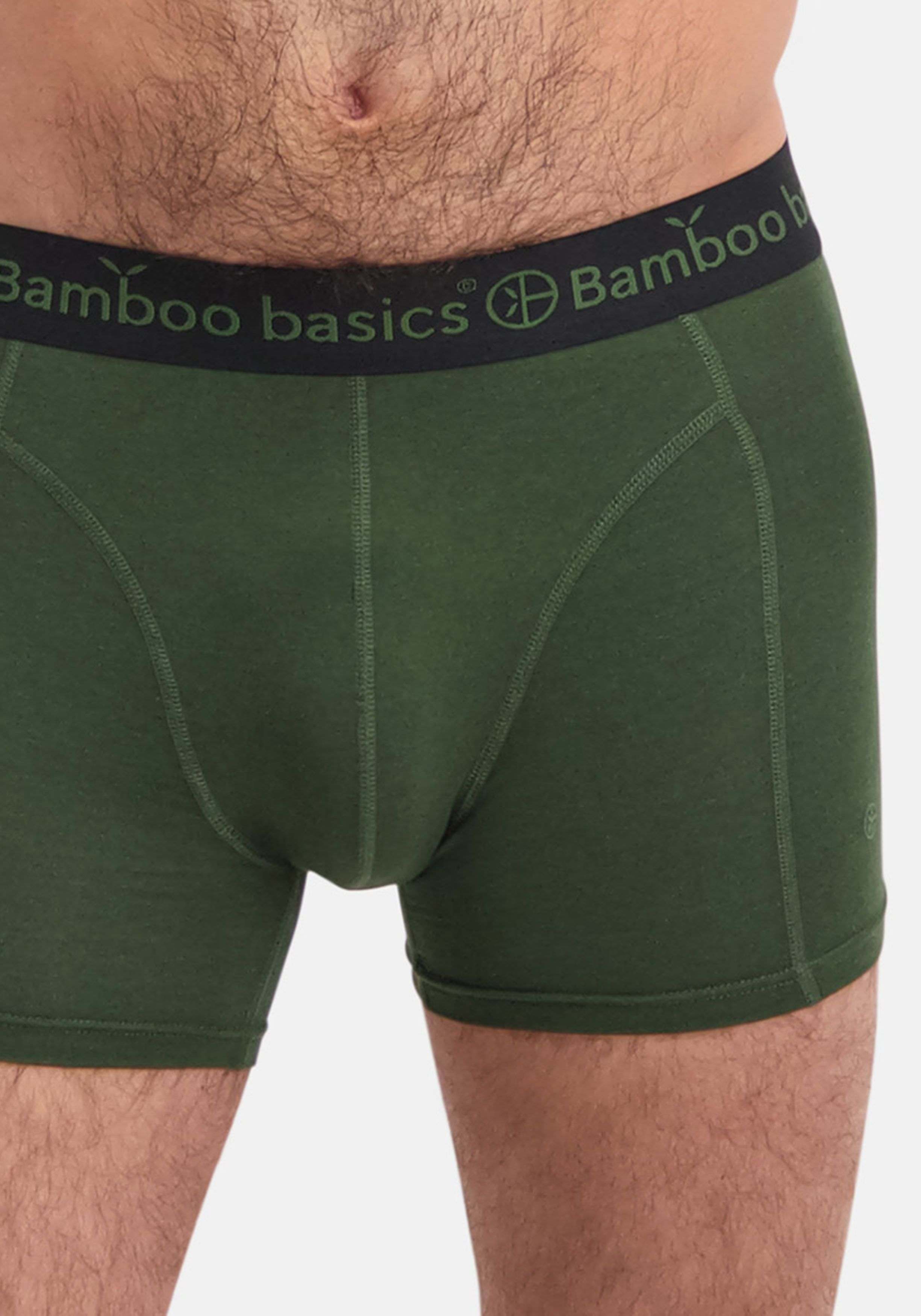 Bamboo Basics Rico boxershorts (3-pack), heren boxershort, zwart, legergroen, donkerblauw