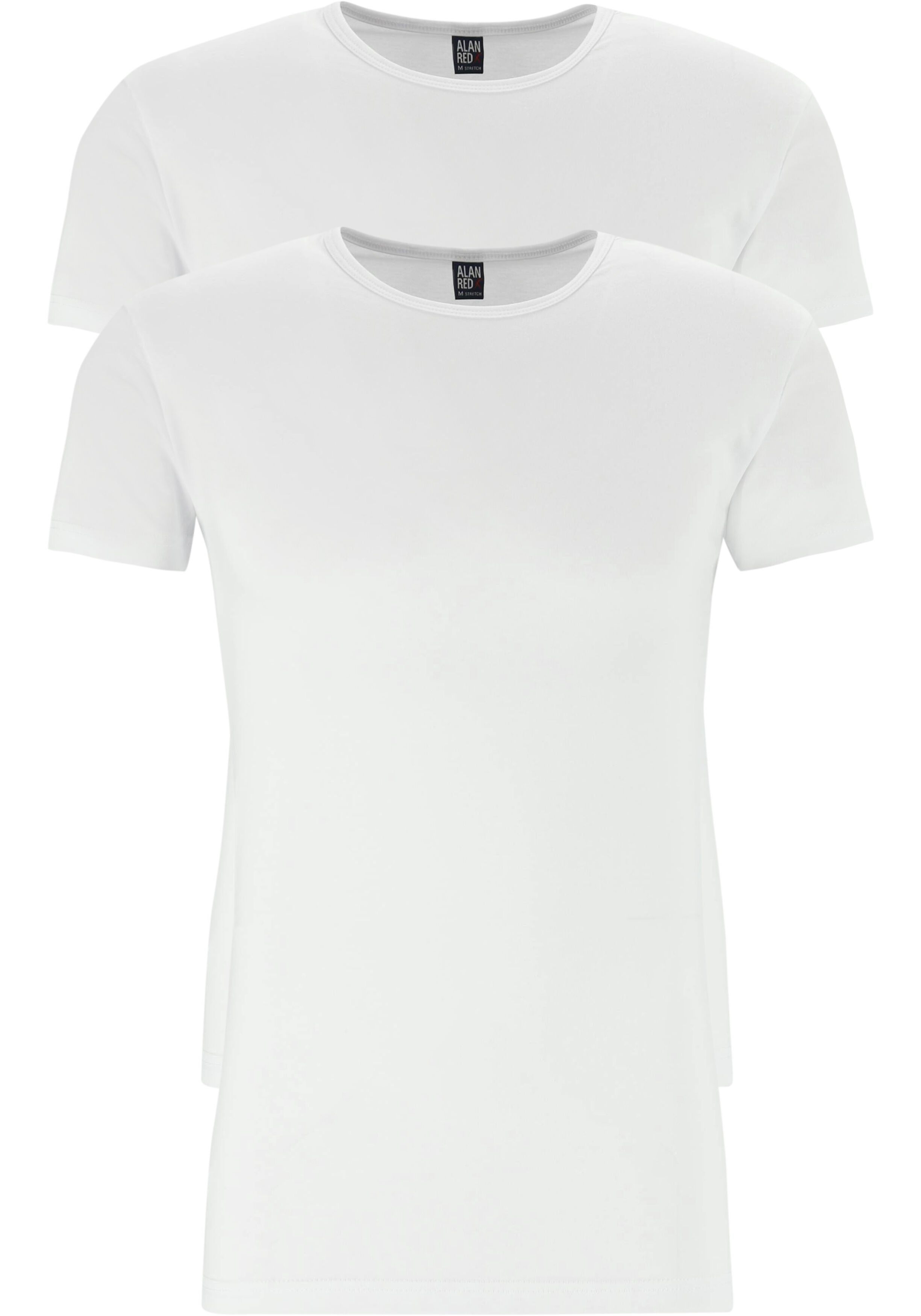 ALAN RED T-shirts Ottawa (2-pack), O-hals stretch, wit