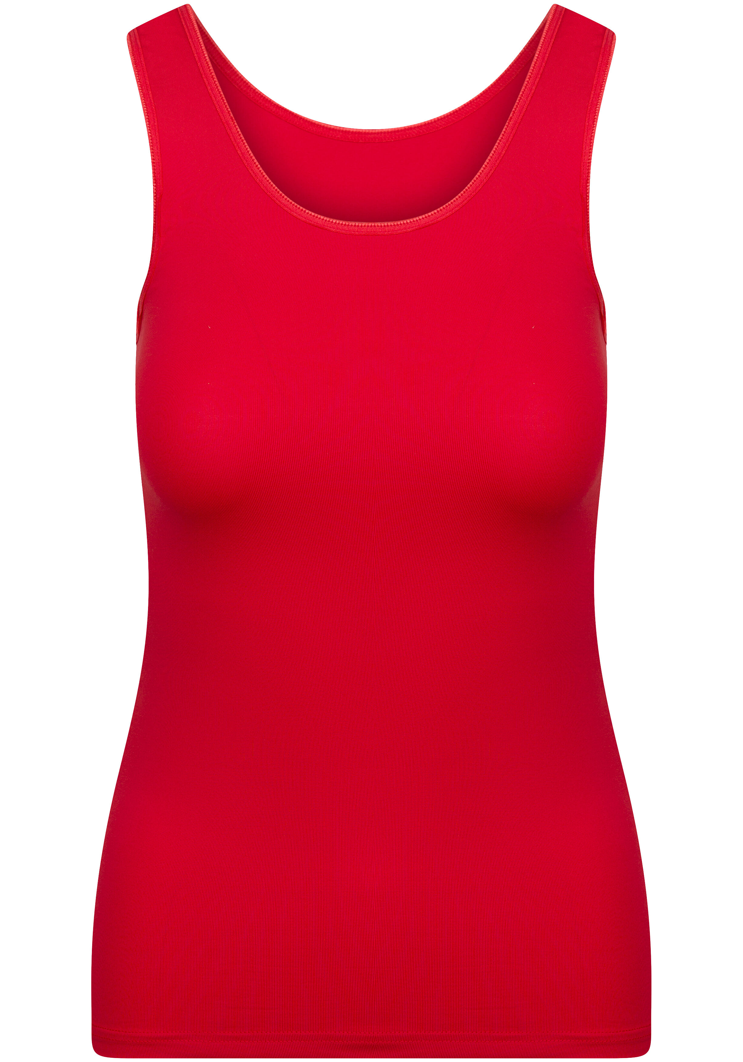 RJ Bodywear Pure Color dames top (1-pack), hemdje met brede banden, rood
