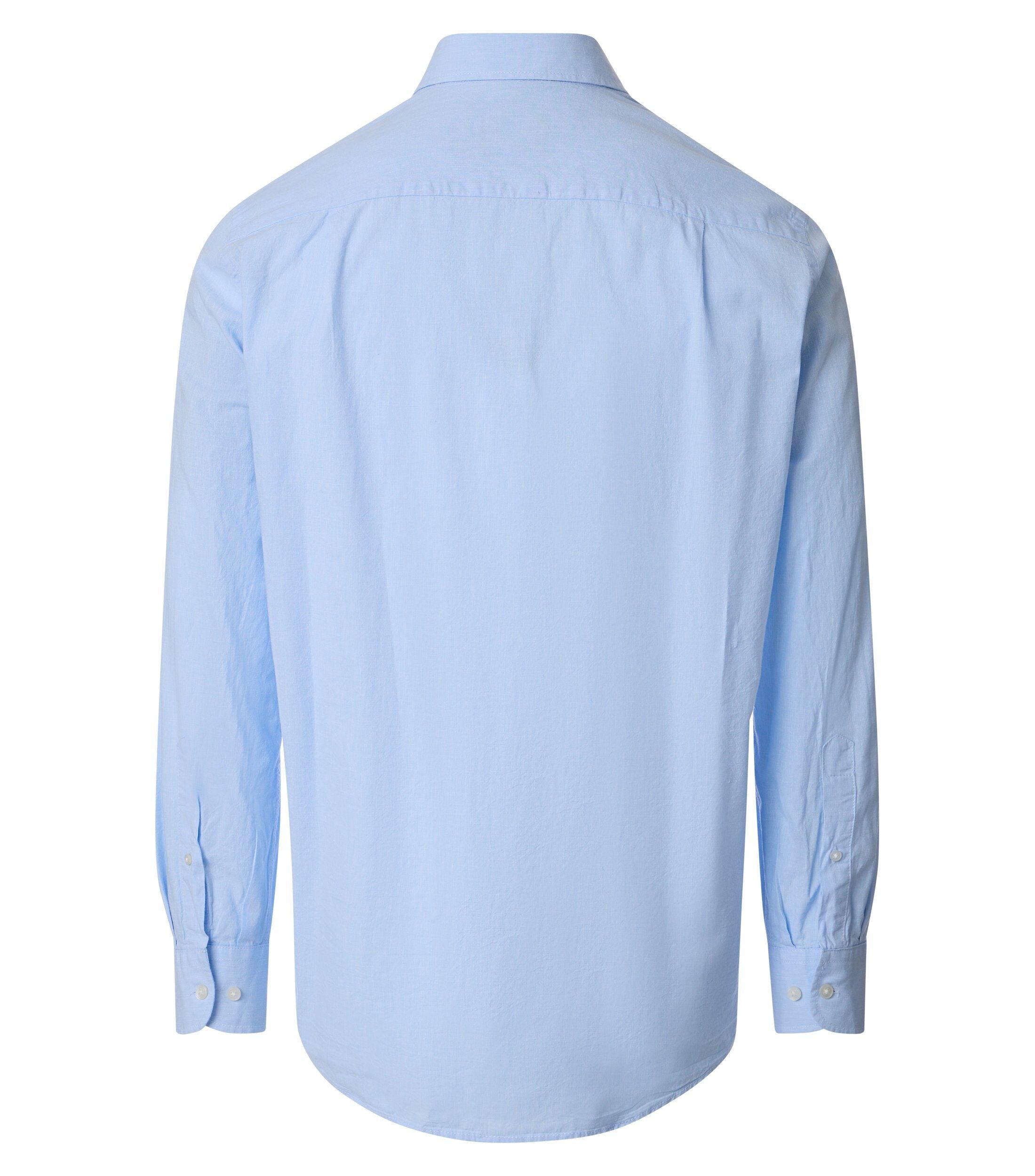 CASA MODA Sport comfort fit overhemd, structuur, lichtblauw