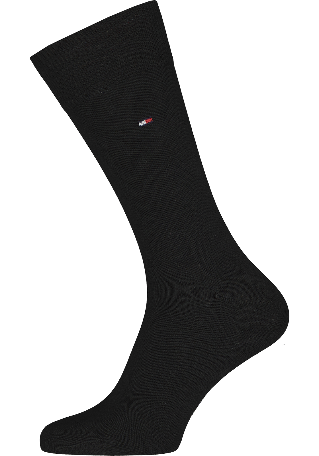 10-8718824413297_sok_HR Tommy Hilfiger Duo Stripe Socks (2-pack), herensokken katoen, gestreept en uni, zwart met grijs