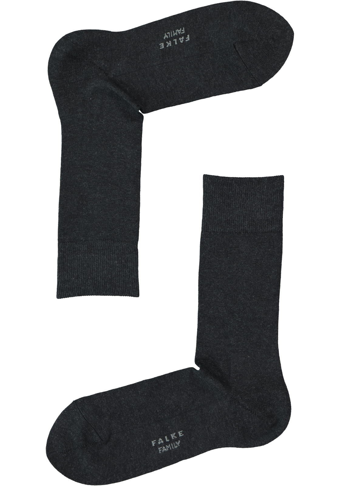 2-4031309170220_falke_sok_HR FALKE Family herensokken, antraciet grijs (anthracite melange)