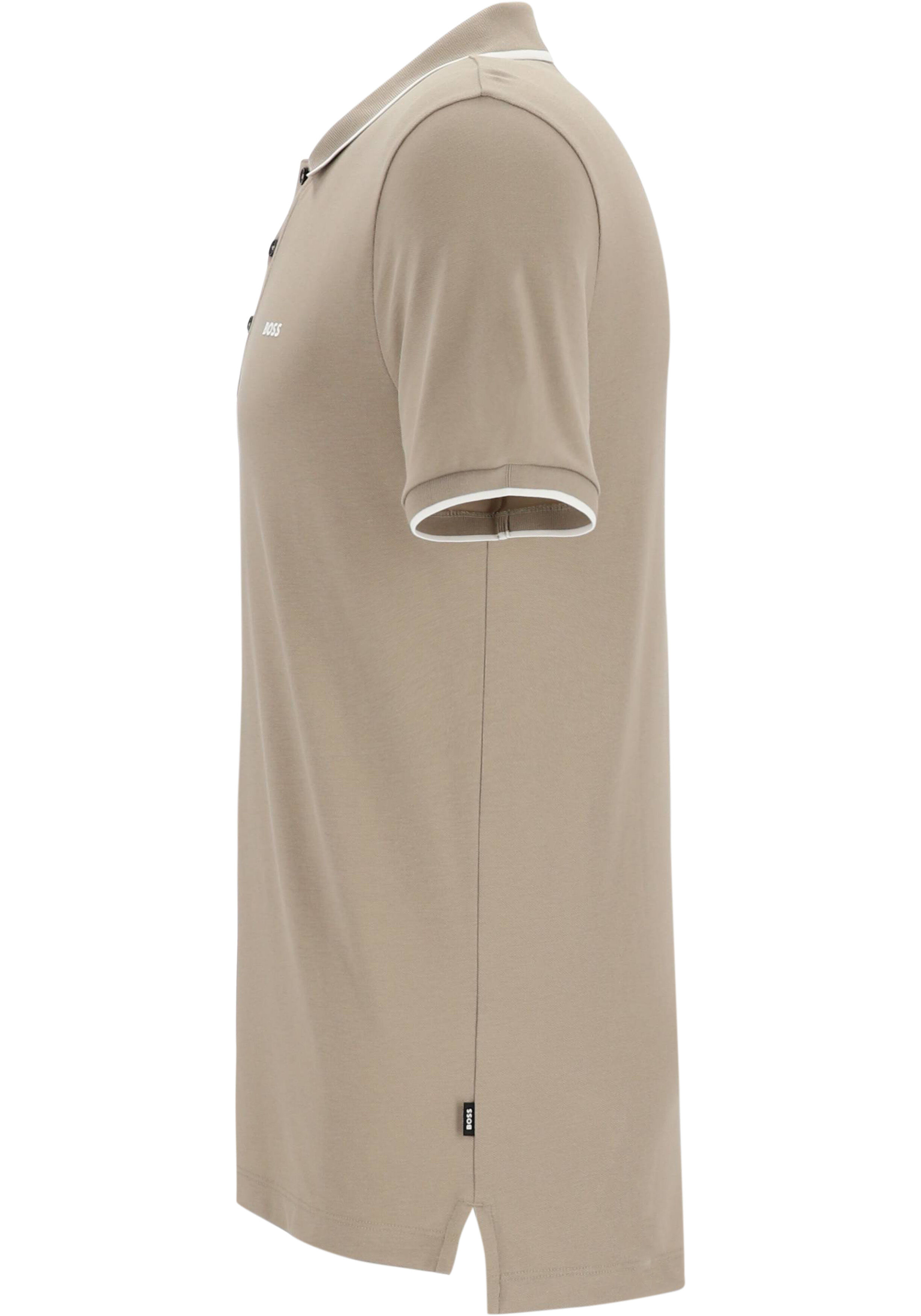BOSS Parlay regular fit polo, pique, beige