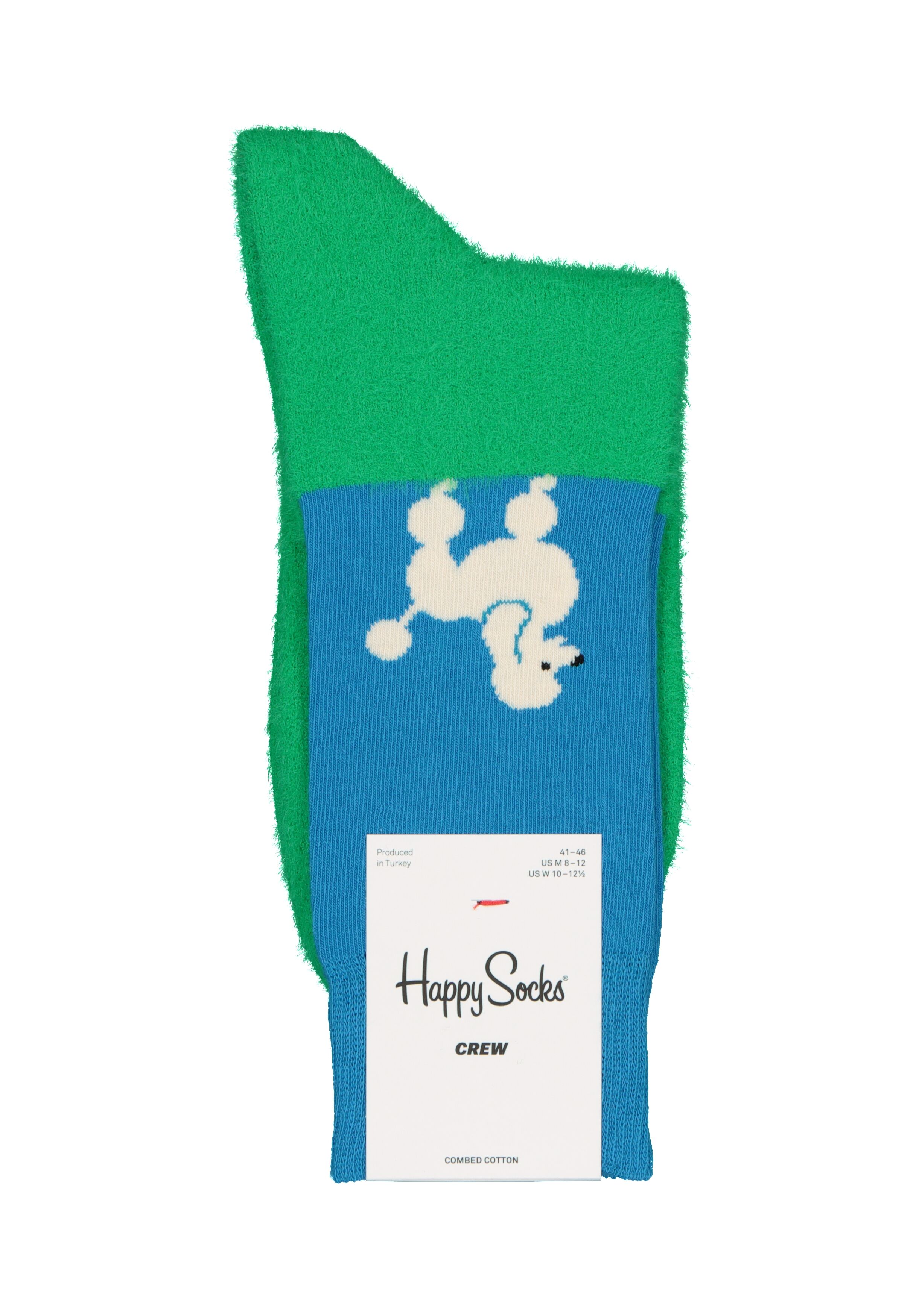 Happy Socks Who Let The Dogs Out Sock, poedels in zwart en wit