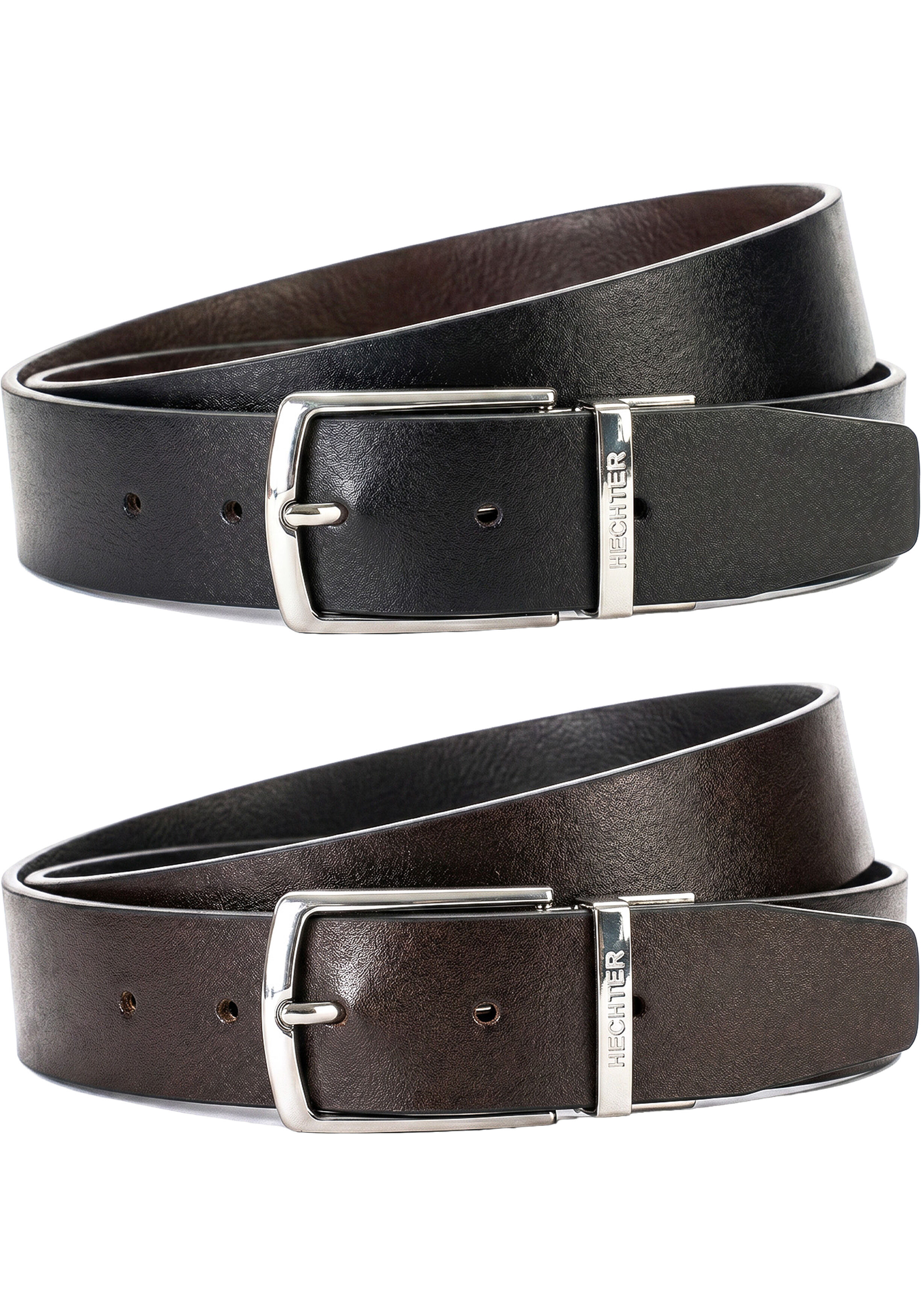 HECHTER leren heren riem, zwart