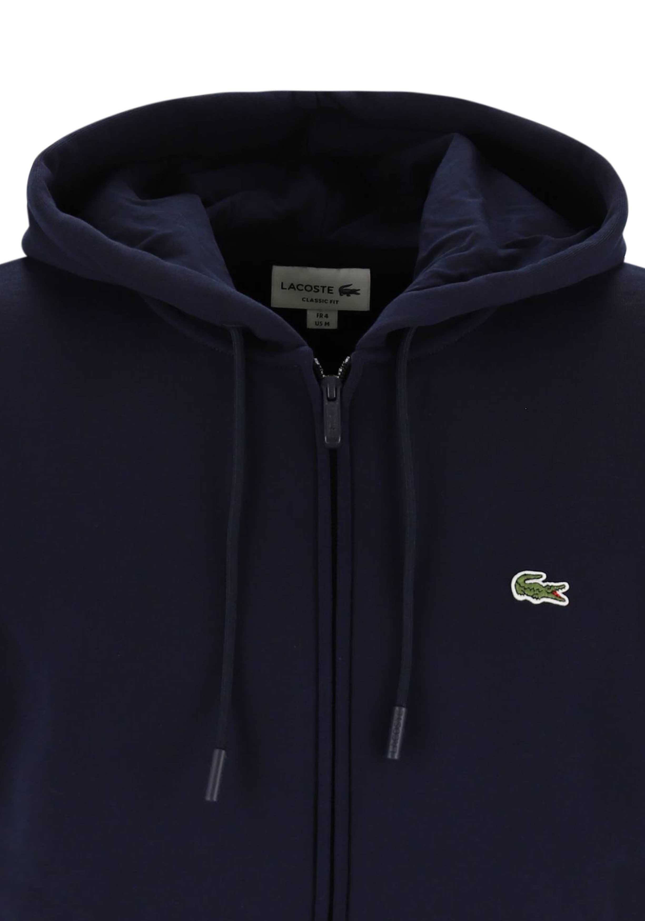 Lacoste heren hoodie sweatsvest, navy blauw