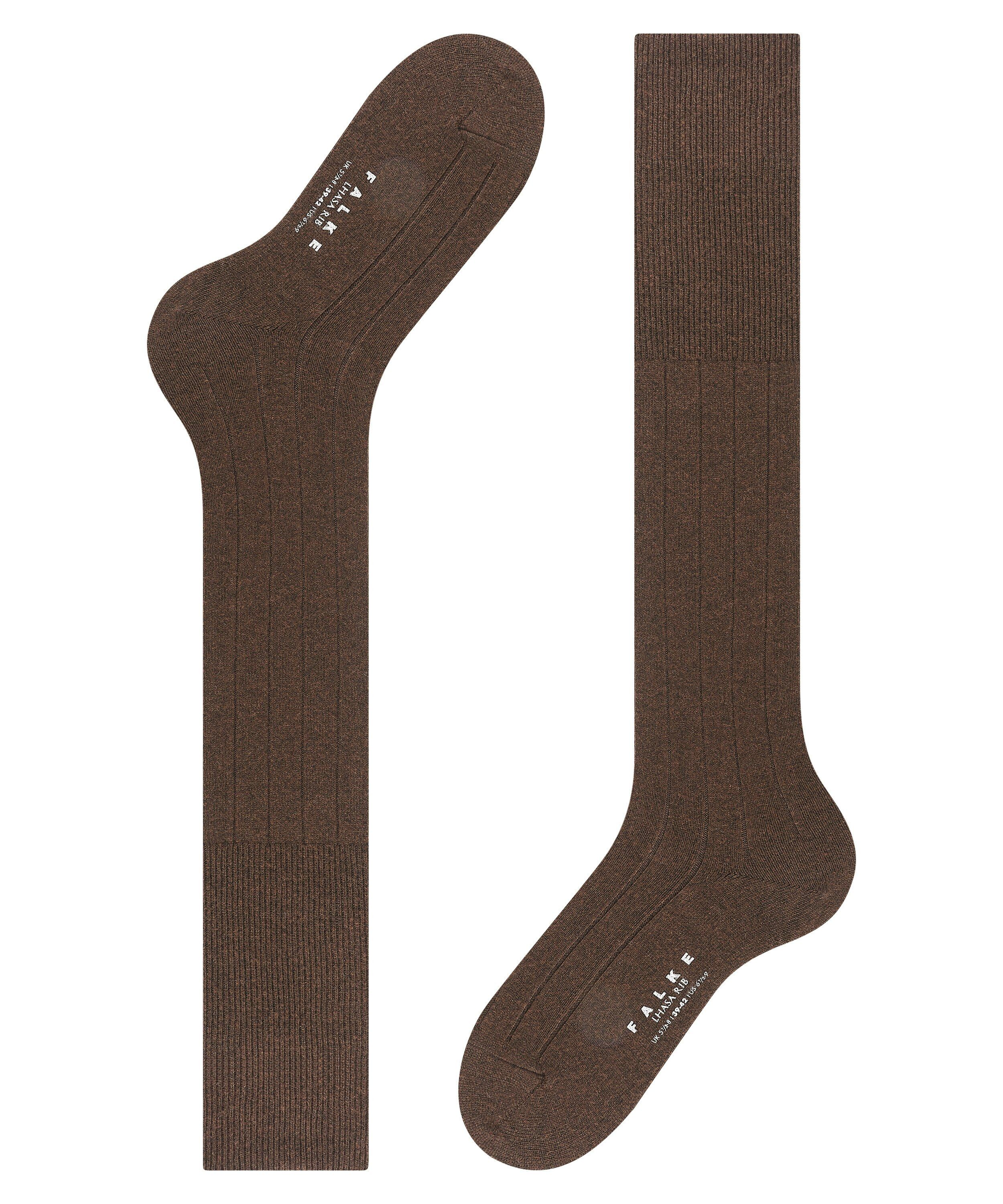 FALKE Lhasa Rib heren kniekousen, bruin (brown)