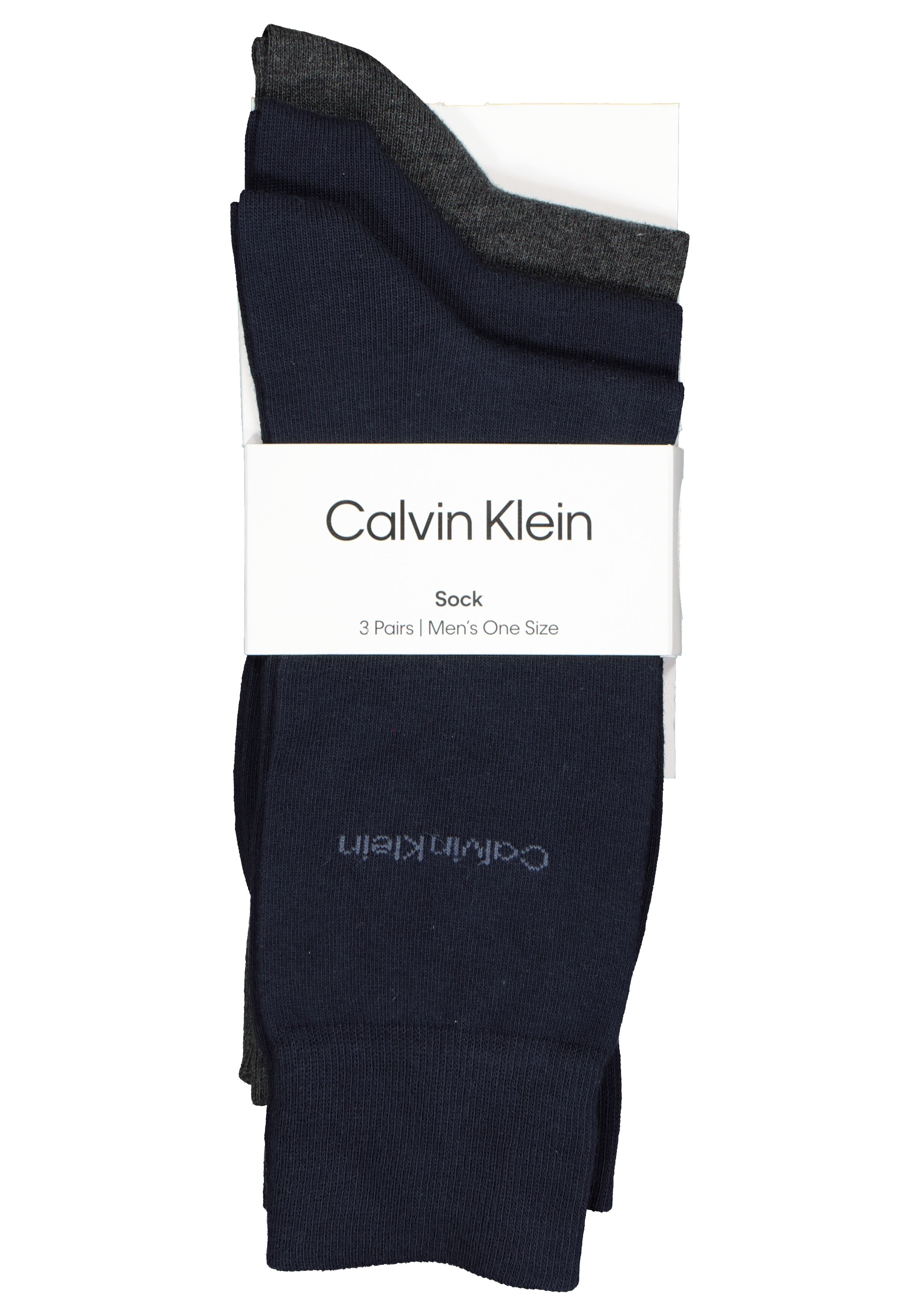 Calvin Klein herensokken Eric (3-pack), blauw en grijs