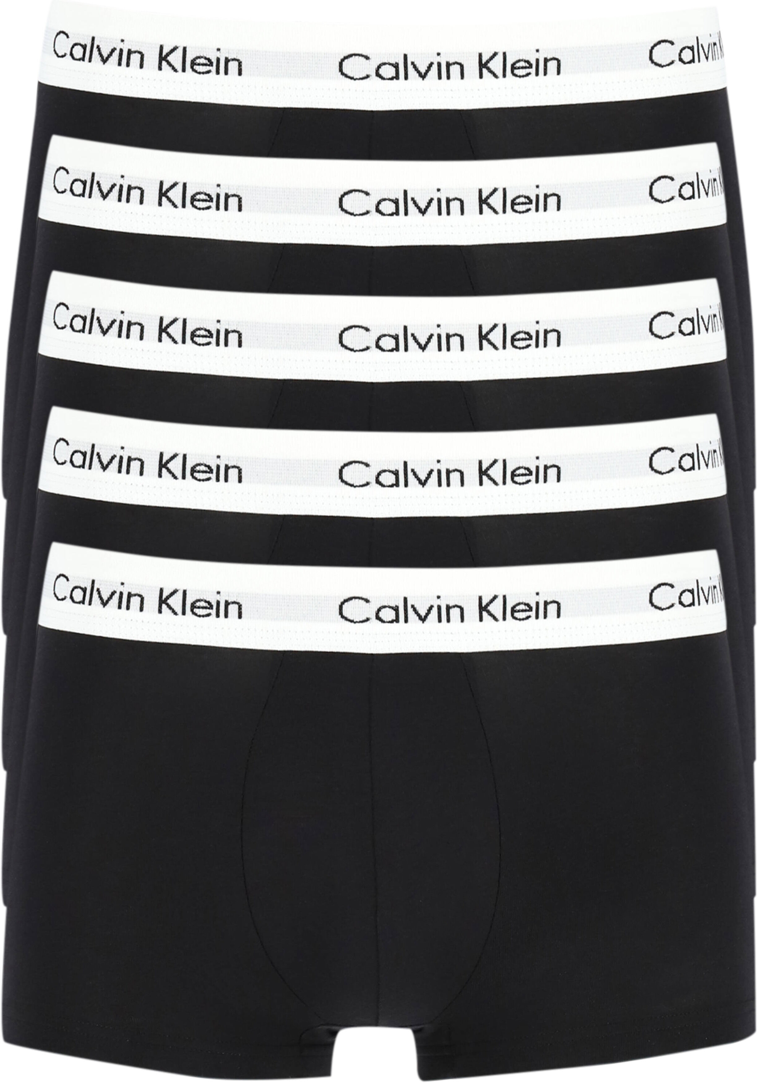 Calvin Klein Icon Cotton Stretch Low Rise trunks (5-pack), lage heren boxers kort, zwart