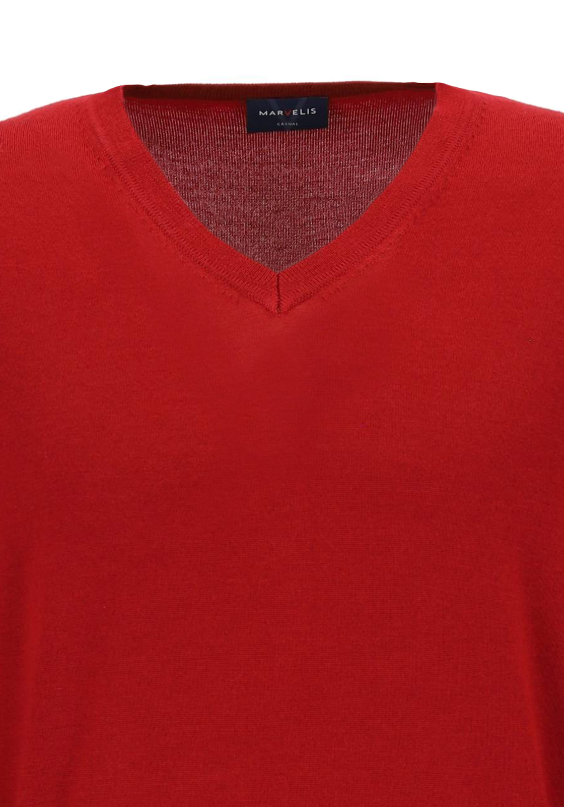 MARVELIS modern fit trui wol, V-hals, donkerrood MARVELIS modern fit trui wol, V-hals, donkerrood